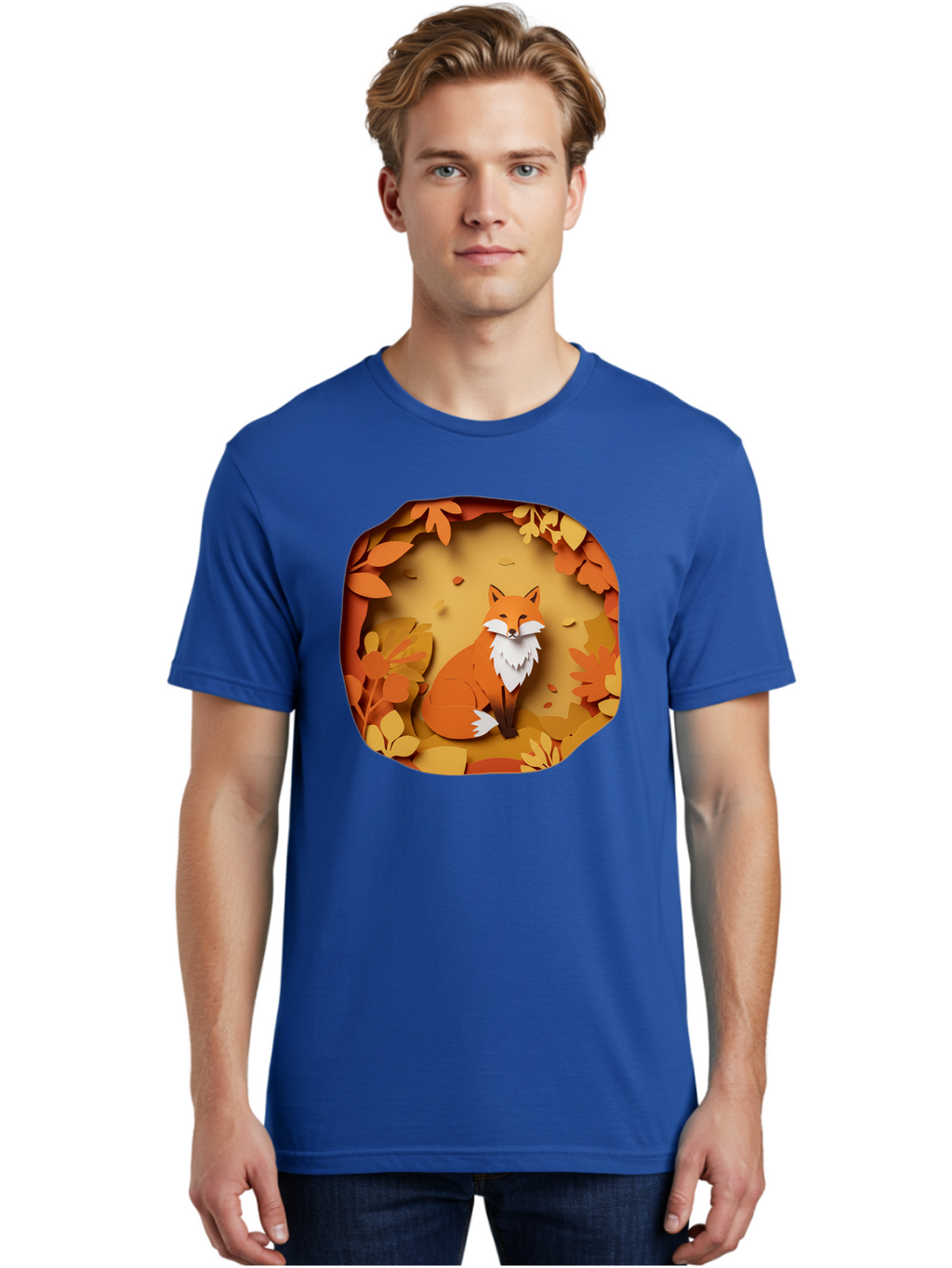 Fox-In-Leaves-1 Men'S Graphic Tee, 100% Cotton, Comfortable Casual Summer Wear, Machine Washable, Vintage Camera, Old Camera, Antique Camera, Black Camera, Classic Photography, Photography Equipment, Nostalgic Device, Film Camera, Camera Art Baj469