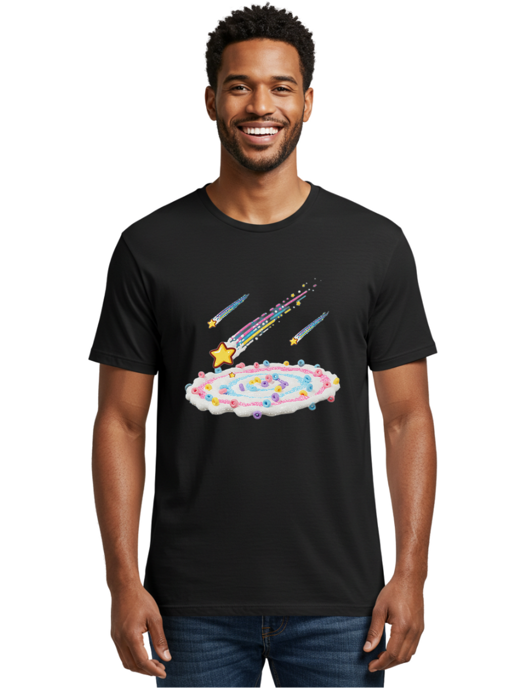 Froot-Loops-Galaxy-Cake Men'S Graphic Tee, 100% Cotton, Comfortable Casual Summer Wear, Machine Washable, Vintage Camera, Old Camera, Antique Camera, Black Camera, Classic Photography, Photography Equipment, Nostalgic Device, Film Camera, Baj473