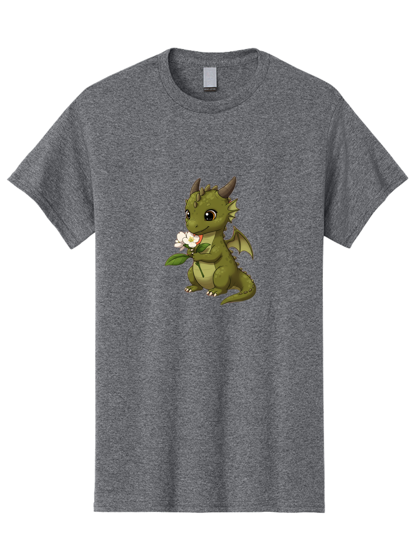 Green-Dragon-With-Flower Men'S Graphic Tee, 100% Cotton, Comfortable Casual Summer Wear, Machine Washable, Vintage Camera, Old Camera, Antique Camera, Black Camera, Classic Photography, Photography Equipment, Nostalgic Device, Film Camera, Baj486