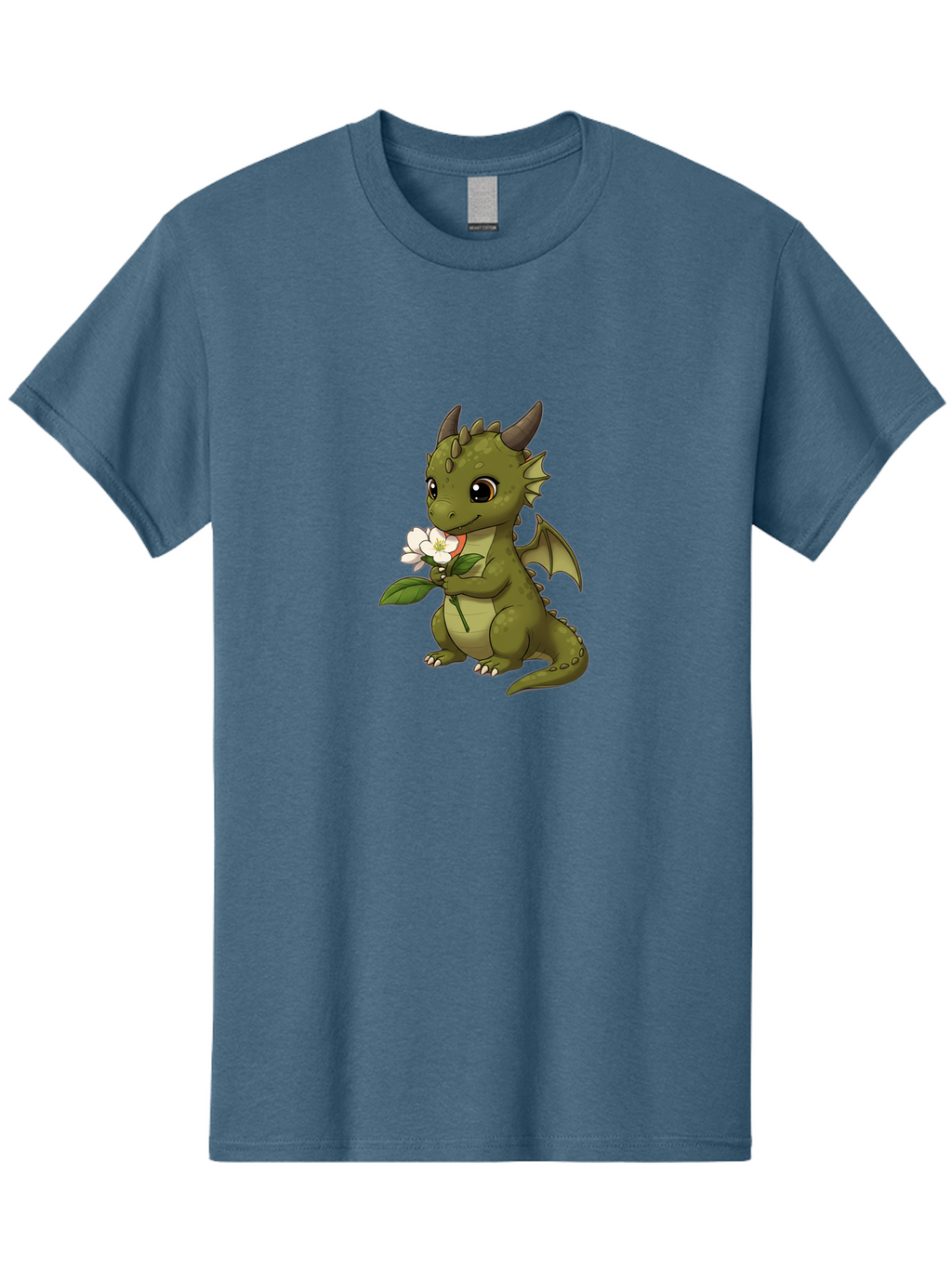 Green-Dragon-With-Flower Men'S Graphic Tee, 100% Cotton, Comfortable Casual Summer Wear, Machine Washable, Vintage Camera, Old Camera, Antique Camera, Black Camera, Classic Photography, Photography Equipment, Nostalgic Device, Film Camera, Baj486