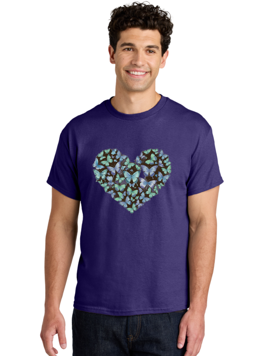 Heart-Of-Butterflies-1 Men'S Graphic Tee, 100% Cotton, Comfortable Casual Summer Wear, Machine Washable, Vintage Camera, Old Camera, Antique Camera, Black Camera, Classic Photography, Photography Equipment, Nostalgic Device, Film Camera, Baj488