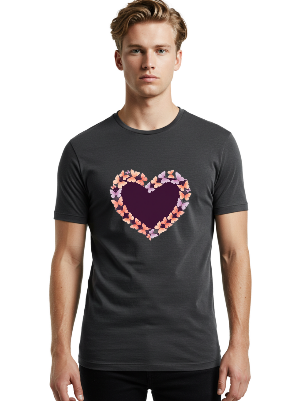 Heart-Of-Butterflies Men'S Graphic Tee, 100% Cotton, Comfortable Casual Summer Wear, Machine Washable, Vintage Camera, Old Camera, Antique Camera, Black Camera, Classic Photography, Photography Equipment, Nostalgic Device, Film Camera, Baj489
