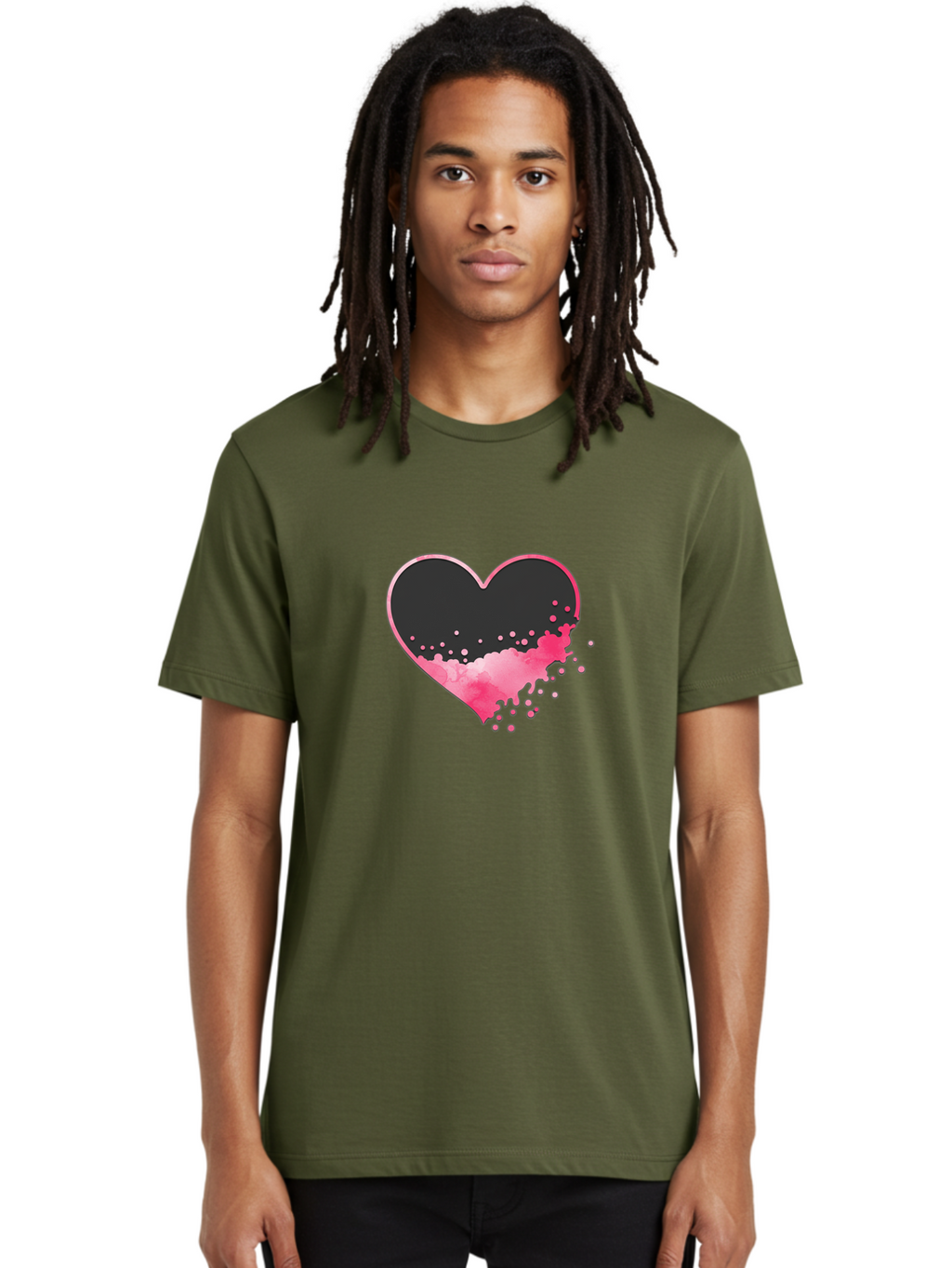 Heart-Splatter Men'S Graphic Tee, 100% Cotton, Comfortable Casual Summer Wear, Machine Washable, Vintage Camera, Old Camera, Antique Camera, Black Camera, Classic Photography, Photography Equipment, Nostalgic Device, Film Camera, Camera Art Baj493