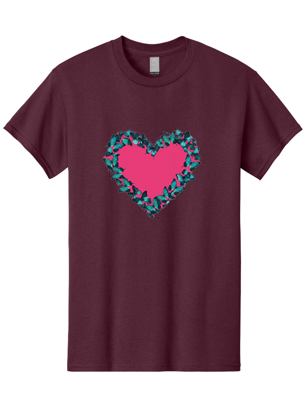 Heart-Surrounded-By-Butterflies Men'S Graphic Tee, 100% Cotton, Comfortable Casual Summer Wear, Machine Washable, Vintage Camera, Old Camera, Antique Camera, Black Camera, Classic Photography, Photography Equipment, Nostalgic Device, Baj494