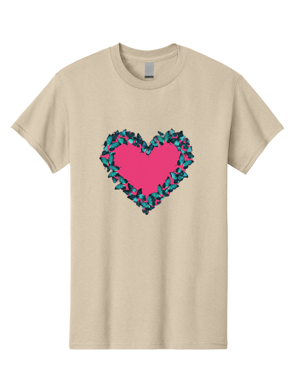 Heart-Surrounded-By-Butterflies Men'S Graphic Tee, 100% Cotton, Comfortable Casual Summer Wear, Machine Washable, Vintage Camera, Old Camera, Antique Camera, Black Camera, Classic Photography, Photography Equipment, Nostalgic Device, Baj494