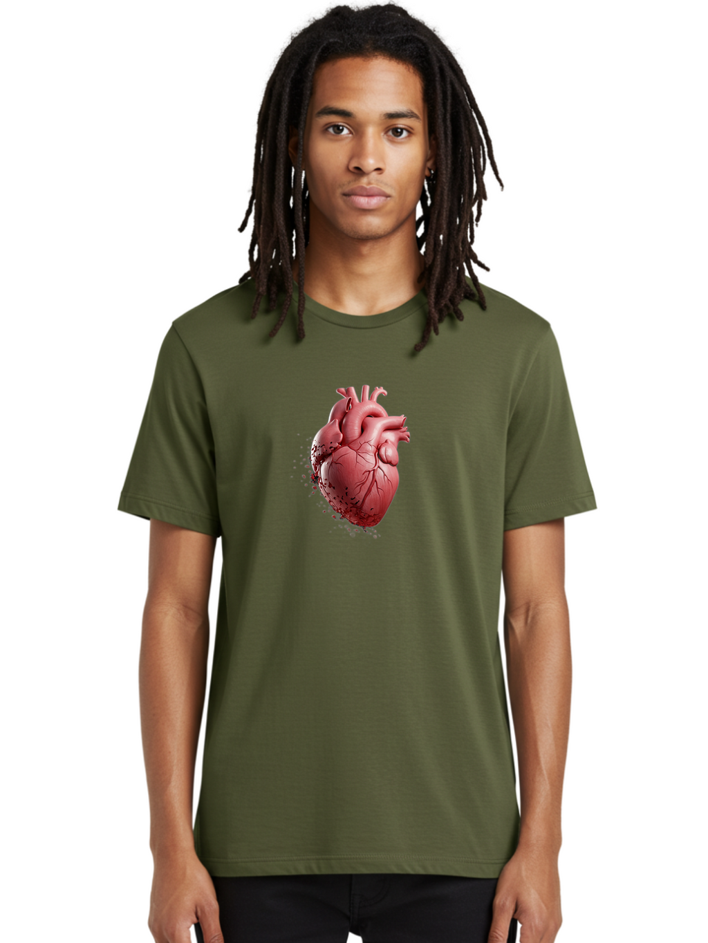 Human-Heart-1 Men'S Graphic Tee, 100% Cotton, Comfortable Casual Summer Wear, Machine Washable, Vintage Camera, Old Camera, Antique Camera, Black Camera, Classic Photography, Photography Equipment, Nostalgic Device, Film Camera, Camera Art Baj497