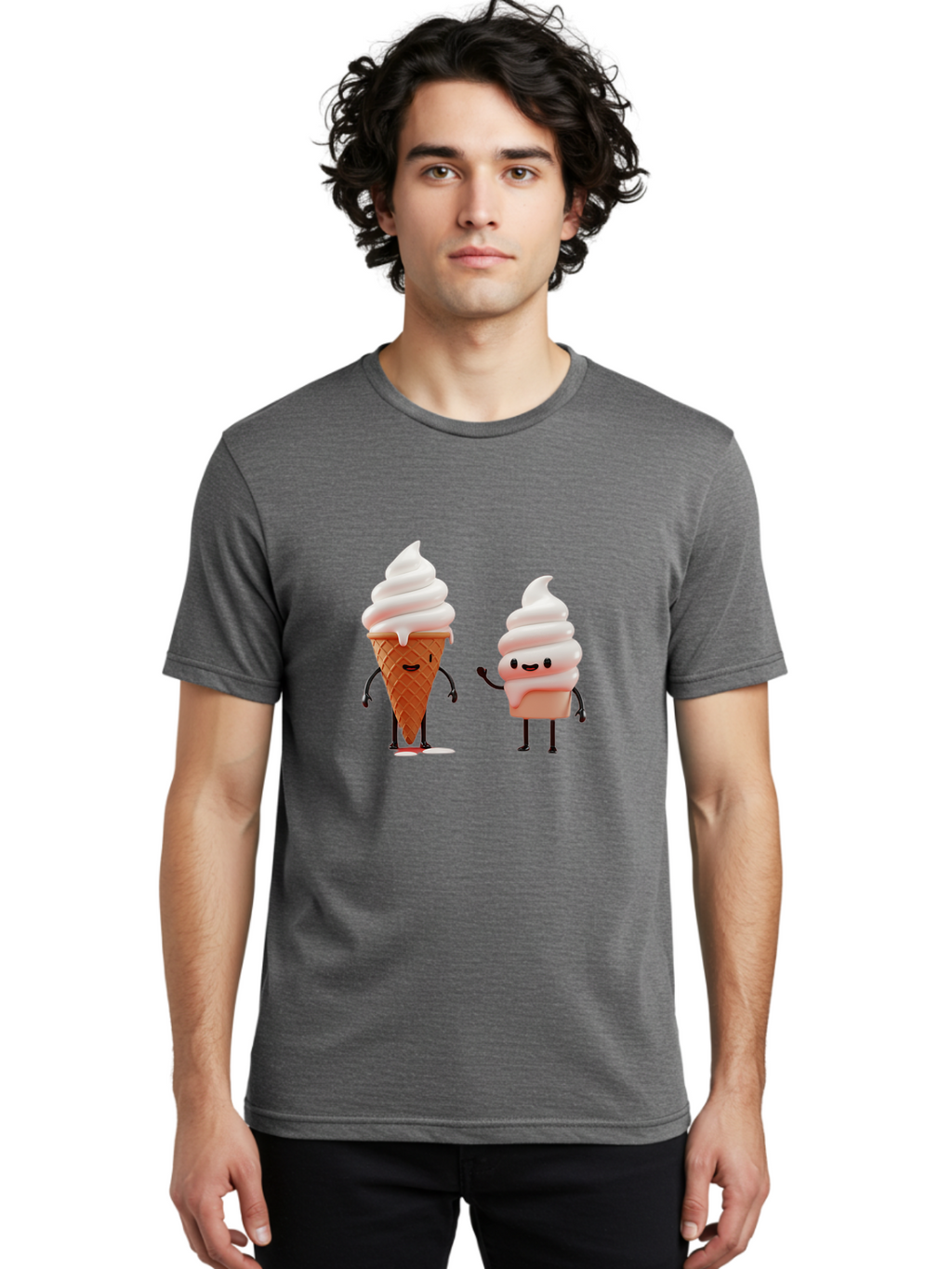 Ice-Cream-Characters Men'S Graphic Tee, 100% Cotton, Comfortable Casual Summer Wear, Machine Washable, Vintage Camera, Old Camera, Antique Camera, Black Camera, Classic Photography, Photography Equipment, Nostalgic Device, Film Camera, Baj499