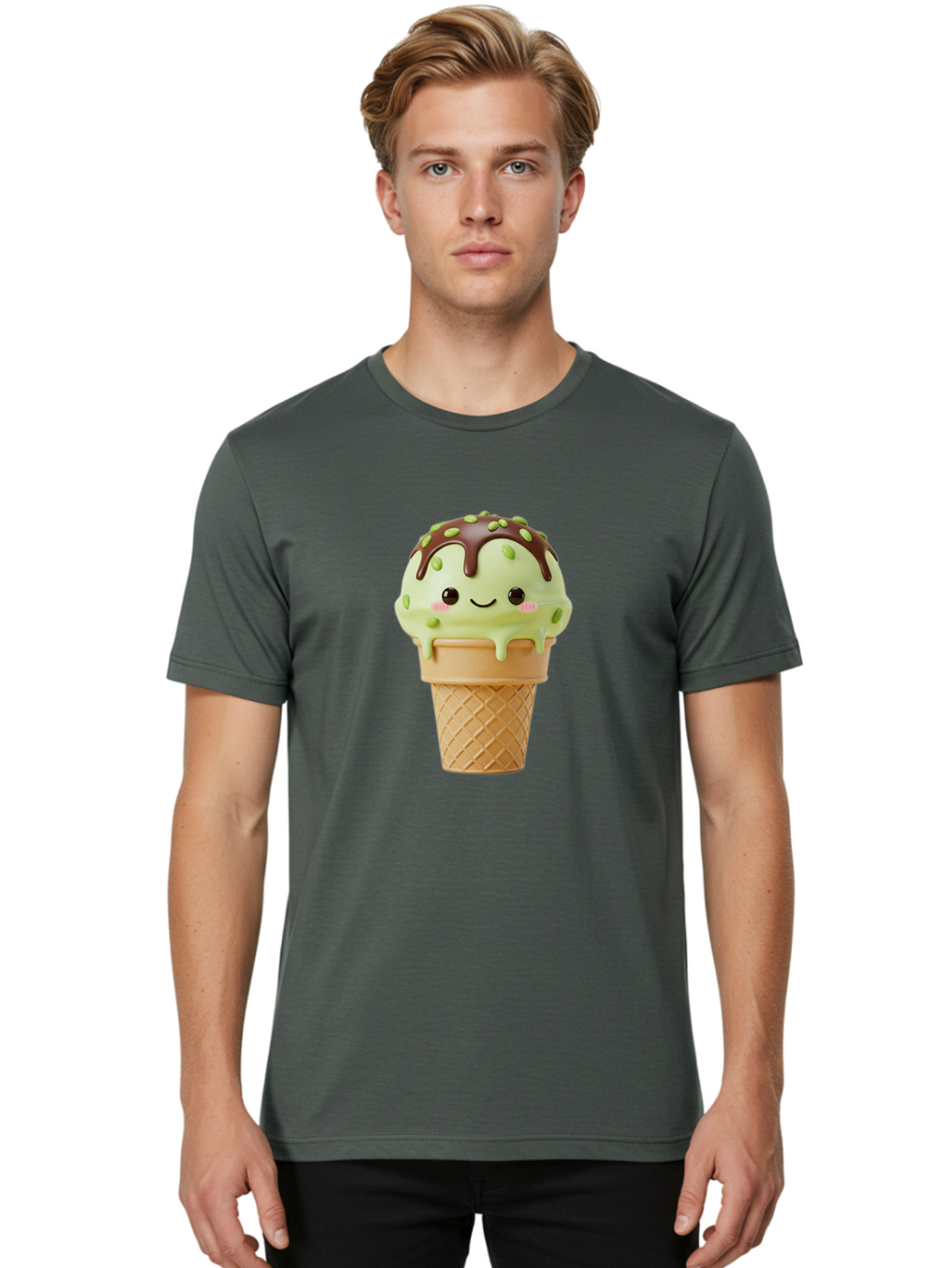 Ice-Cream-Cone-1 Men'S Graphic Tee, 100% Cotton, Comfortable Casual Summer Wear, Machine Washable, Vintage Camera, Old Camera, Antique Camera, Black Camera, Classic Photography, Photography Equipment, Nostalgic Device, Film Camera, Camera Art Baj500