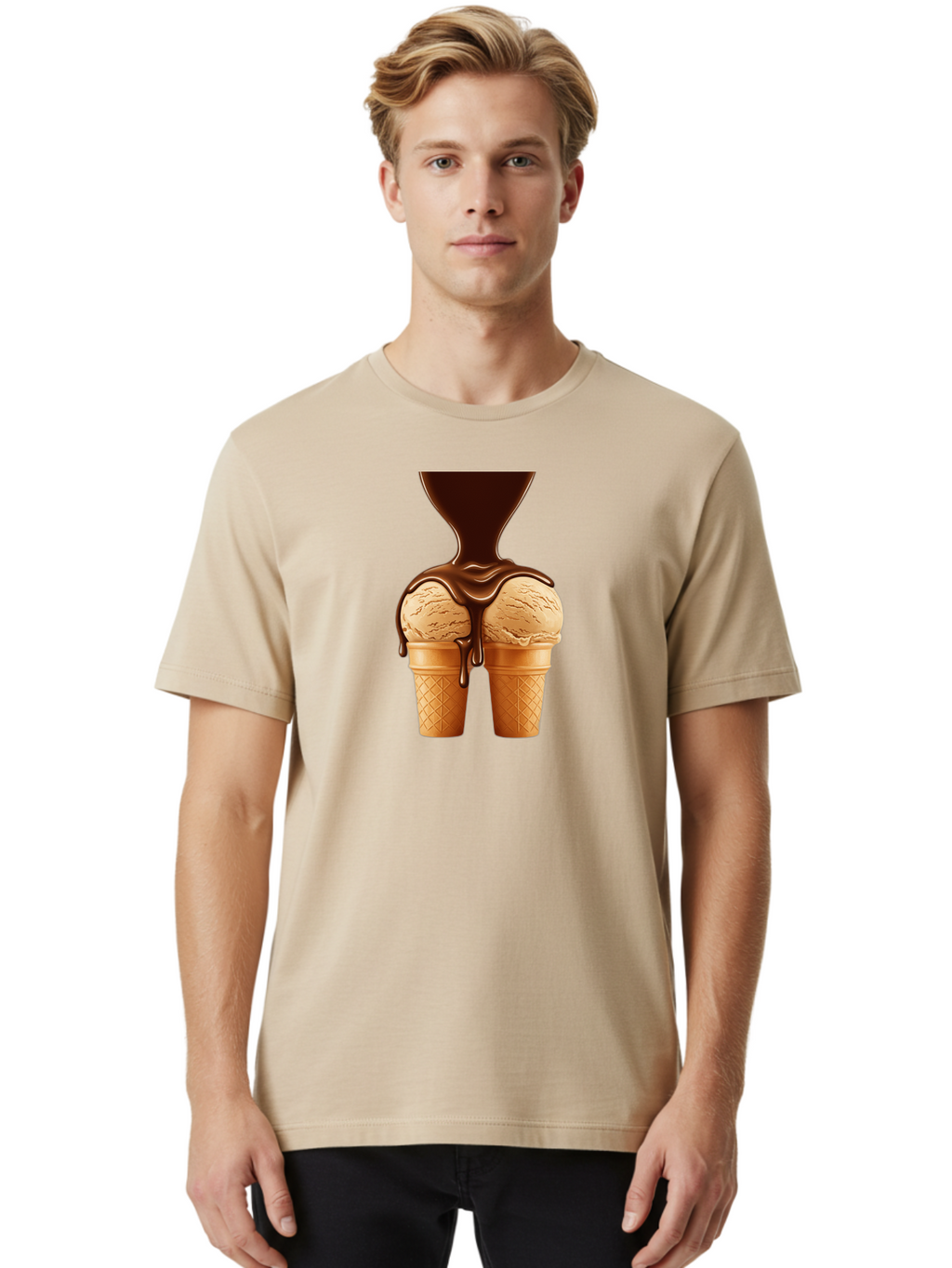 Ice-Cream-Cones-3 Men'S Graphic Tee, 100% Cotton, Comfortable Casual Summer Wear, Machine Washable, Vintage Camera, Old Camera, Antique Camera, Black Camera, Classic Photography, Photography Equipment, Nostalgic Device, Film Camera, Camera Art Baj506
