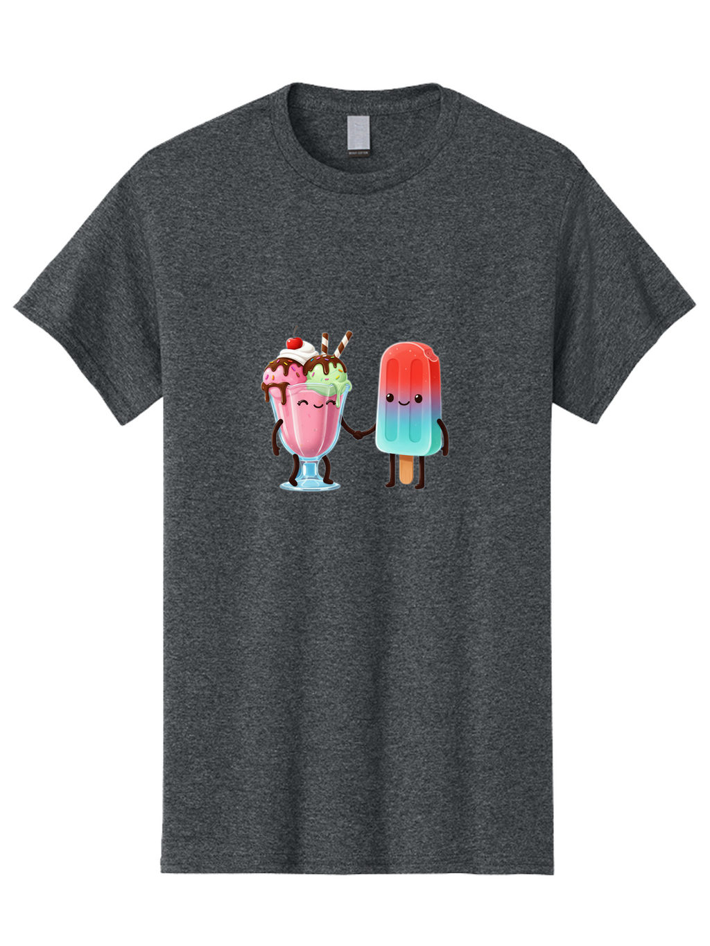 Ice-Cream-Friends-1 Men'S Graphic Tee, 100% Cotton, Comfortable Casual Summer Wear, Machine Washable, Vintage Camera, Old Camera, Antique Camera, Black Camera, Classic Photography, Photography Equipment, Nostalgic Device, Film Camera, Baj508