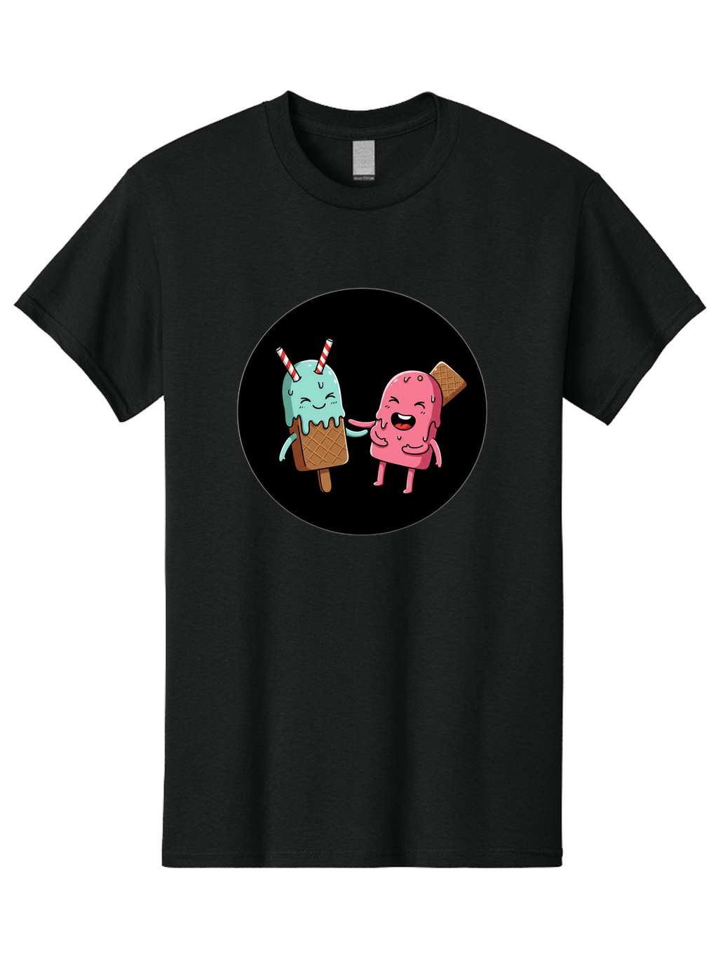 Ice-Cream-Friends Men'S Graphic Tee, 100% Cotton, Comfortable Casual Summer Wear, Machine Washable, Vintage Camera, Old Camera, Antique Camera, Black Camera, Classic Photography, Photography Equipment, Nostalgic Device, Film Camera, Camera Art Baj509