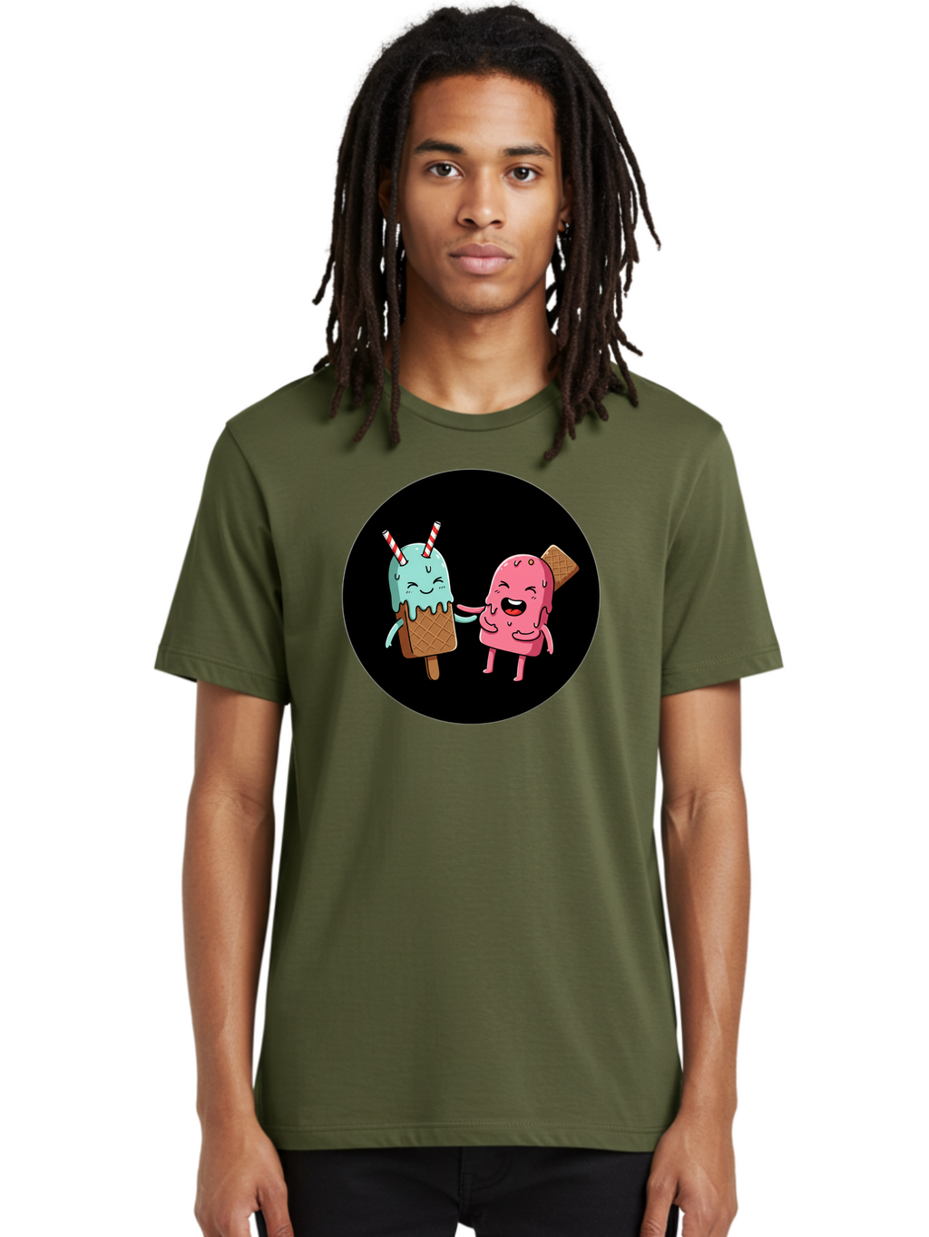 Ice-Cream-Friends Men'S Graphic Tee, 100% Cotton, Comfortable Casual Summer Wear, Machine Washable, Vintage Camera, Old Camera, Antique Camera, Black Camera, Classic Photography, Photography Equipment, Nostalgic Device, Film Camera, Camera Art Baj509