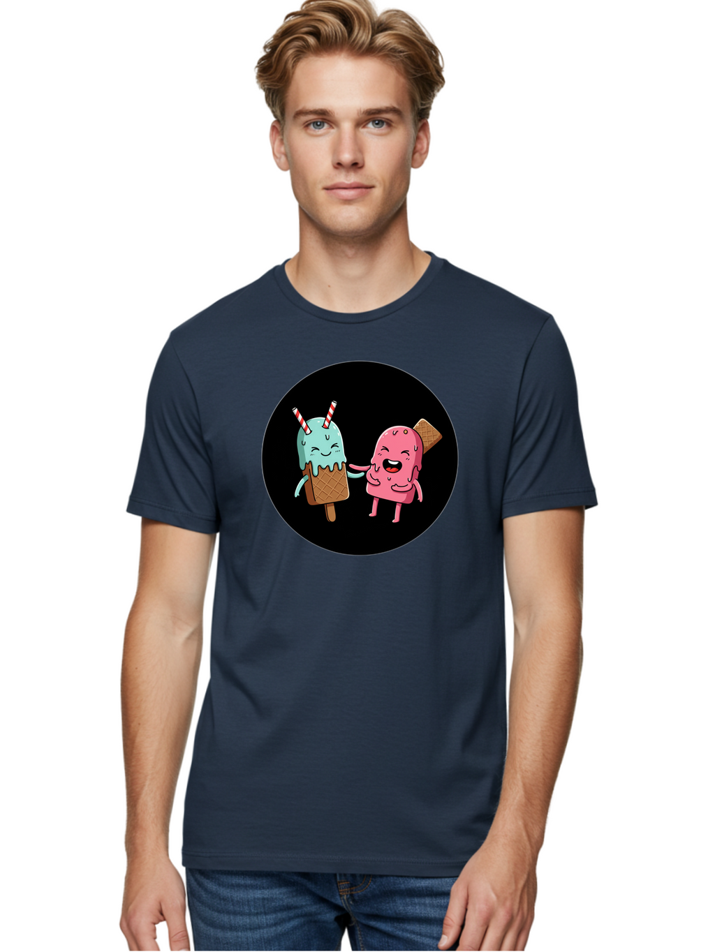 Ice-Cream-Friends Men'S Graphic Tee, 100% Cotton, Comfortable Casual Summer Wear, Machine Washable, Vintage Camera, Old Camera, Antique Camera, Black Camera, Classic Photography, Photography Equipment, Nostalgic Device, Film Camera, Camera Art Baj509