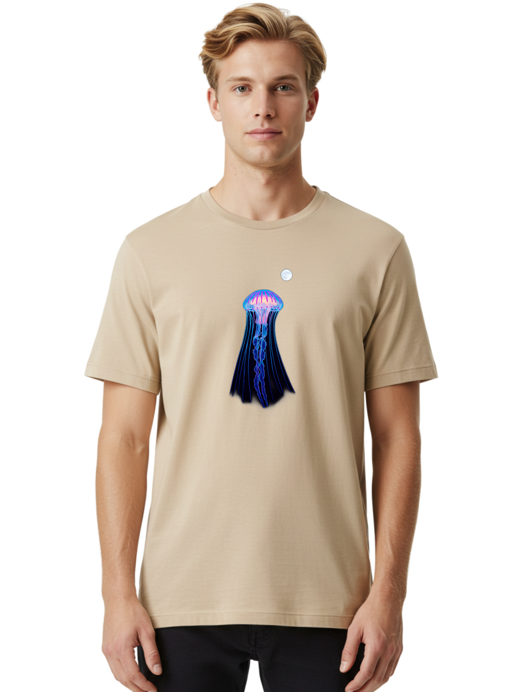 Jellyfish-2 Men'S Graphic Tee, 100% Cotton, Comfortable Casual Summer Wear, Machine Washable, Vintage Camera, Old Camera, Antique Camera, Black Camera, Classic Photography, Photography Equipment, Nostalgic Device, Film Camera, Camera Art Baj515
