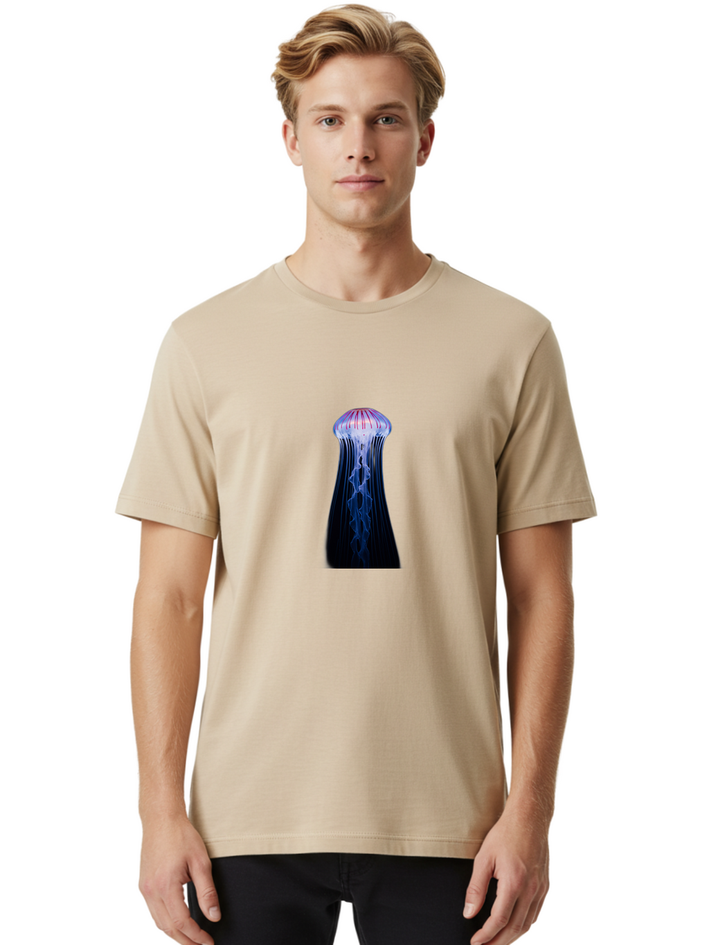 Jellyfish-3 Men'S Graphic Tee, 100% Cotton, Comfortable Casual Summer Wear, Machine Washable, Vintage Camera, Old Camera, Antique Camera, Black Camera, Classic Photography, Photography Equipment, Nostalgic Device, Film Camera, Camera Art Baj516