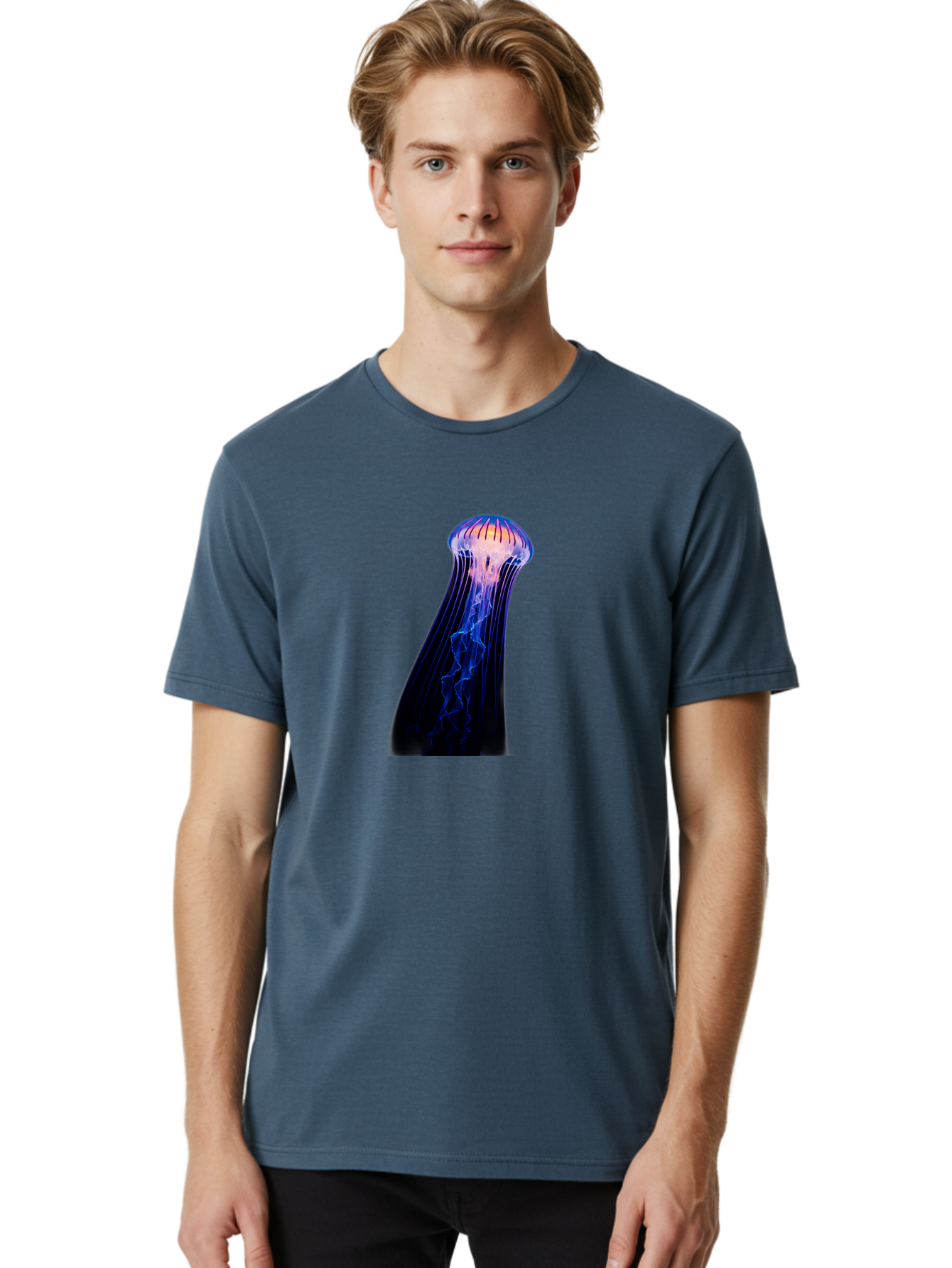 Jellyfish-5 Men'S Graphic Tee, 100% Cotton, Comfortable Casual Summer Wear, Machine Washable, Vintage Camera, Old Camera, Antique Camera, Black Camera, Classic Photography, Photography Equipment, Nostalgic Device, Film Camera, Camera Art Baj518