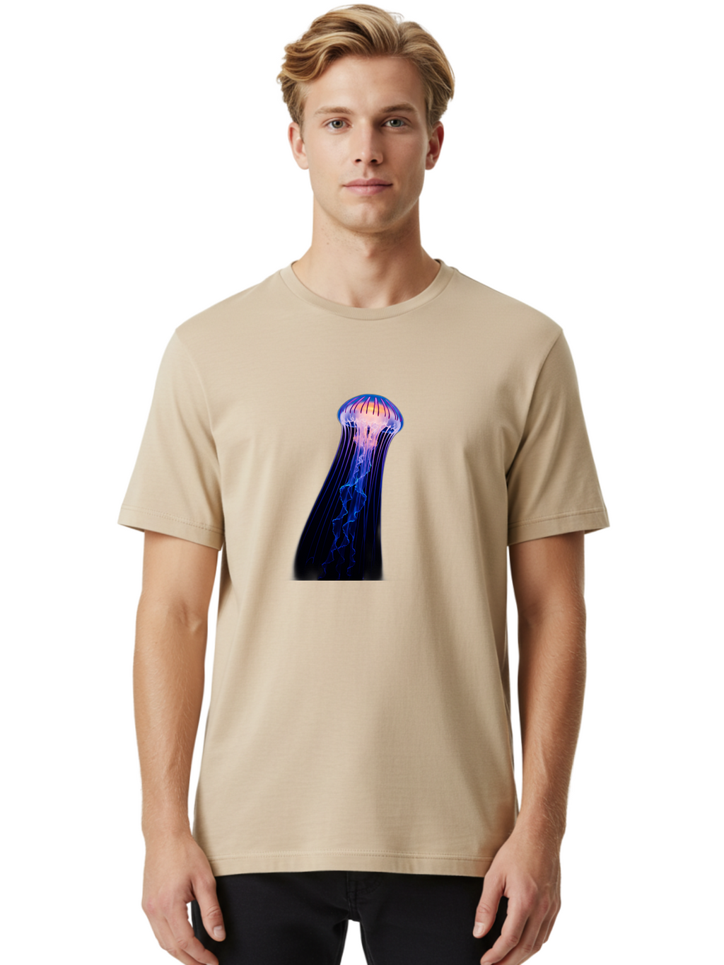 Jellyfish-5 Men'S Graphic Tee, 100% Cotton, Comfortable Casual Summer Wear, Machine Washable, Vintage Camera, Old Camera, Antique Camera, Black Camera, Classic Photography, Photography Equipment, Nostalgic Device, Film Camera, Camera Art Baj518