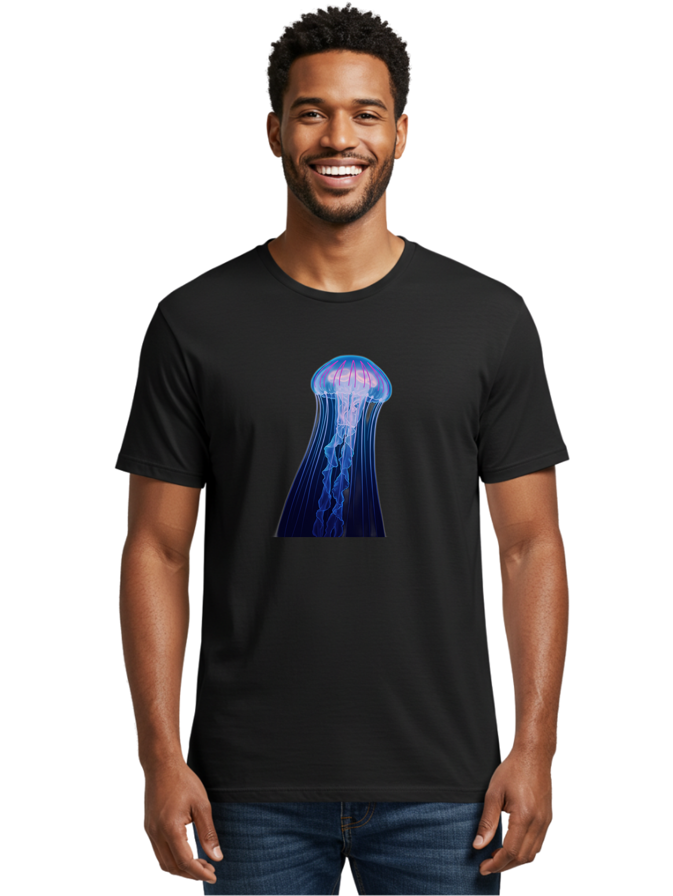 Jellyfish-6 Men'S Graphic Tee, 100% Cotton, Comfortable Casual Summer Wear, Machine Washable, Vintage Camera, Old Camera, Antique Camera, Black Camera, Classic Photography, Photography Equipment, Nostalgic Device, Film Camera, Camera Art Baj519