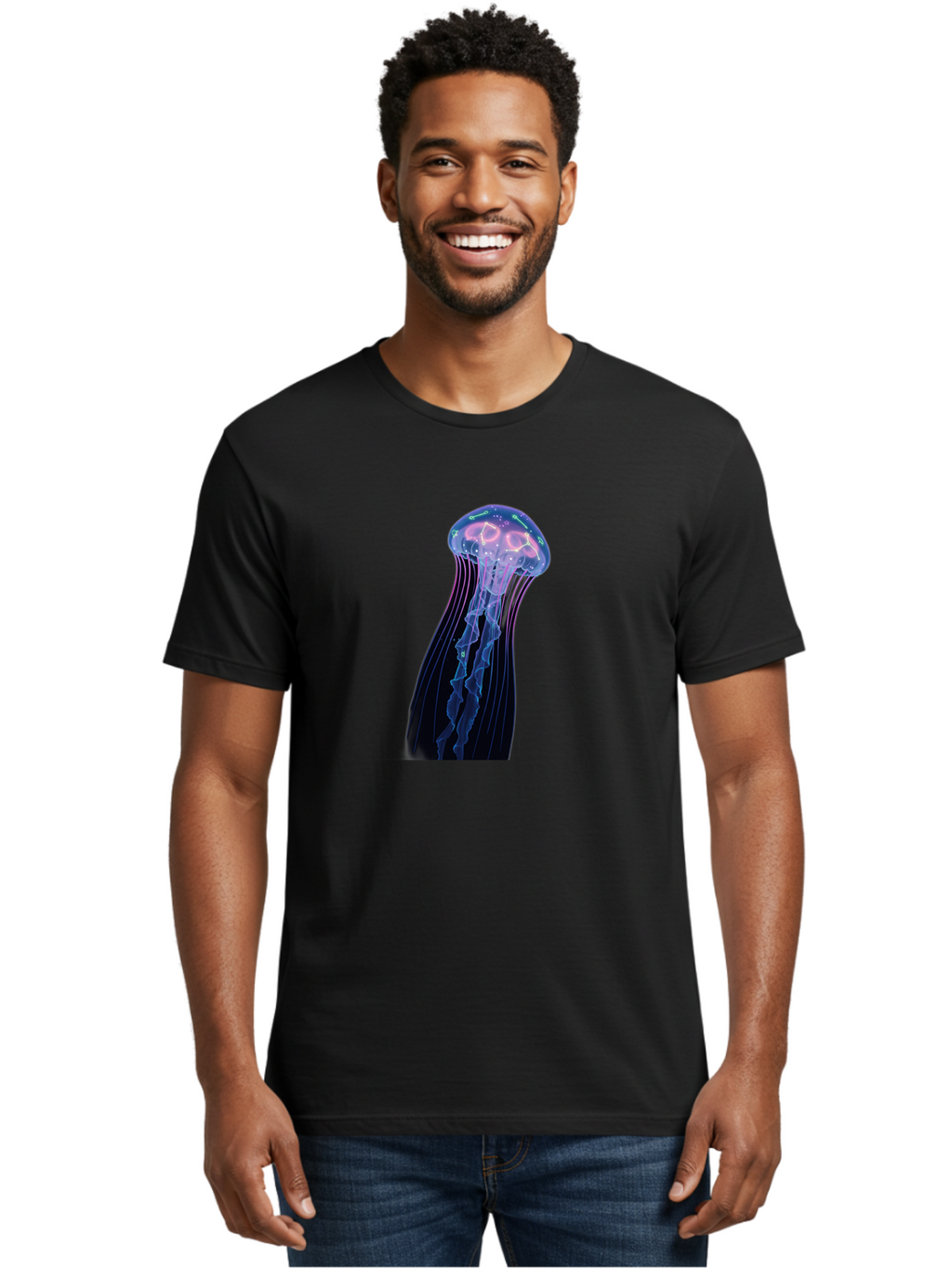 Jellyfish-7 Men'S Graphic Tee, 100% Cotton, Comfortable Casual Summer Wear, Machine Washable, Vintage Camera, Old Camera, Antique Camera, Black Camera, Classic Photography, Photography Equipment, Nostalgic Device, Film Camera, Camera Art Baj520