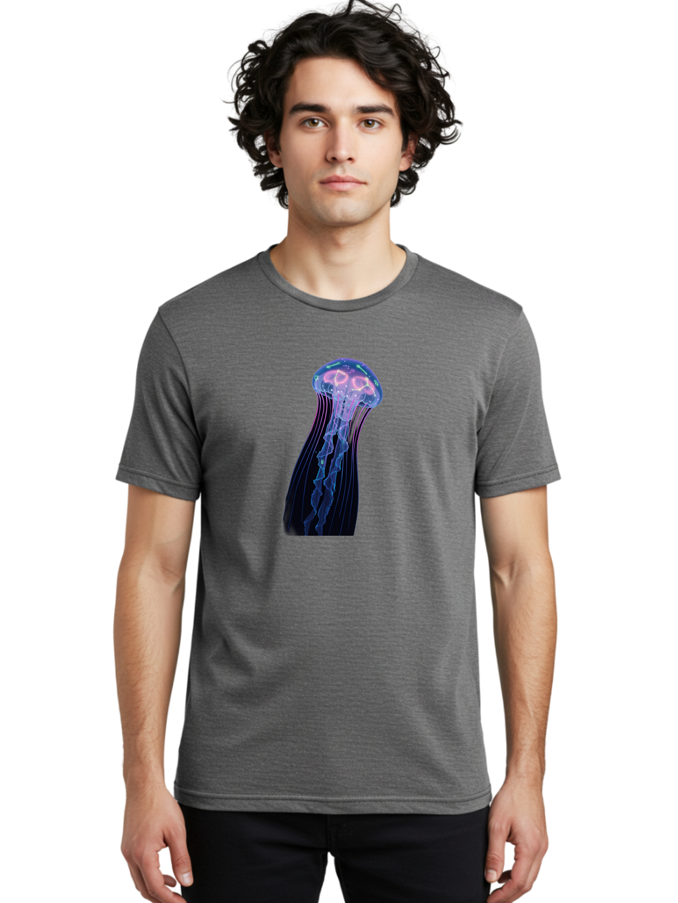 Jellyfish-7 Men'S Graphic Tee, 100% Cotton, Comfortable Casual Summer Wear, Machine Washable, Vintage Camera, Old Camera, Antique Camera, Black Camera, Classic Photography, Photography Equipment, Nostalgic Device, Film Camera, Camera Art Baj520