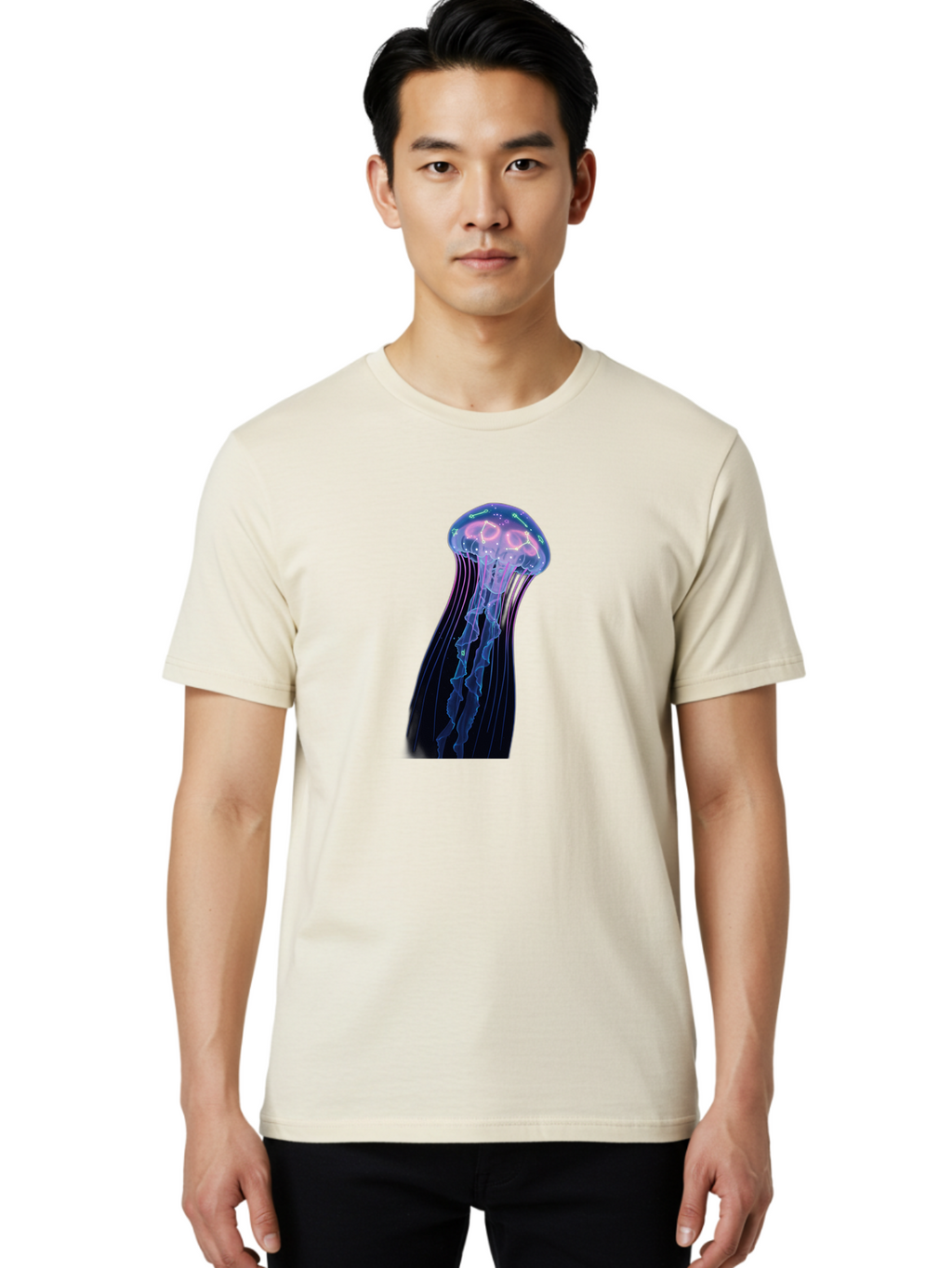 Jellyfish-7 Men'S Graphic Tee, 100% Cotton, Comfortable Casual Summer Wear, Machine Washable, Vintage Camera, Old Camera, Antique Camera, Black Camera, Classic Photography, Photography Equipment, Nostalgic Device, Film Camera, Camera Art Baj520
