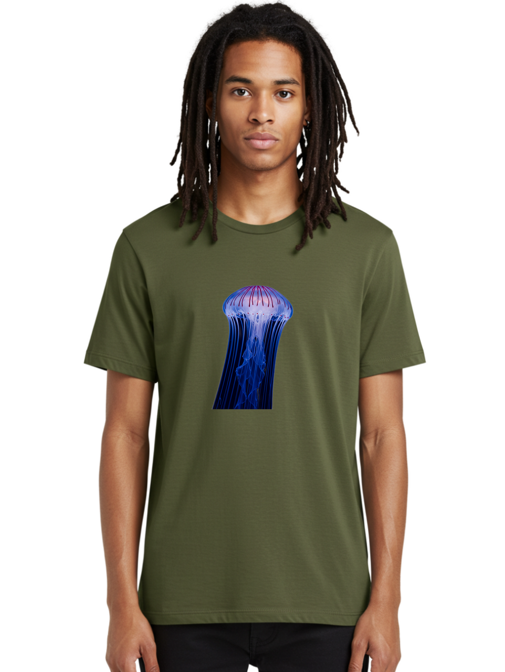 Jellyfish-8 Men'S Graphic Tee, 100% Cotton, Comfortable Casual Summer Wear, Machine Washable, Vintage Camera, Old Camera, Antique Camera, Black Camera, Classic Photography, Photography Equipment, Nostalgic Device, Film Camera, Camera Art Baj521