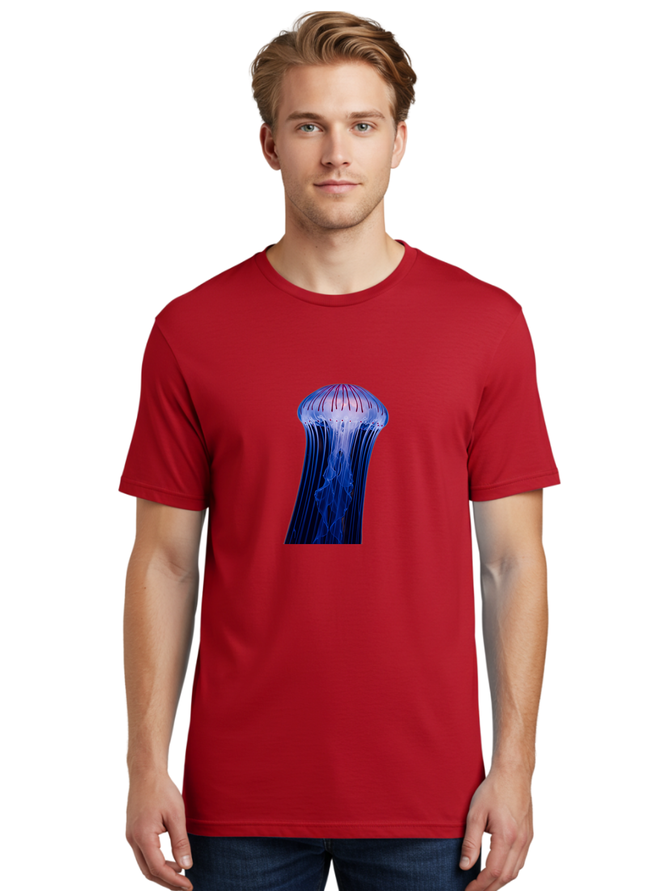 Jellyfish-8 Men'S Graphic Tee, 100% Cotton, Comfortable Casual Summer Wear, Machine Washable, Vintage Camera, Old Camera, Antique Camera, Black Camera, Classic Photography, Photography Equipment, Nostalgic Device, Film Camera, Camera Art Baj521