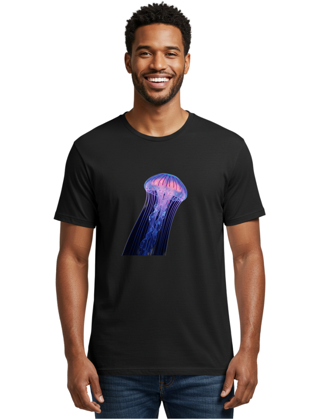 Jellyfish-9 Men'S Graphic Tee, 100% Cotton, Comfortable Casual Summer Wear, Machine Washable, Vintage Camera, Old Camera, Antique Camera, Black Camera, Classic Photography, Photography Equipment, Nostalgic Device, Film Camera, Camera Art Baj522