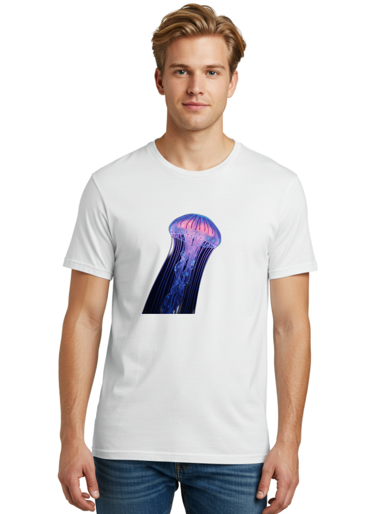 Jellyfish-9 Men'S Graphic Tee, 100% Cotton, Comfortable Casual Summer Wear, Machine Washable, Vintage Camera, Old Camera, Antique Camera, Black Camera, Classic Photography, Photography Equipment, Nostalgic Device, Film Camera, Camera Art Baj522