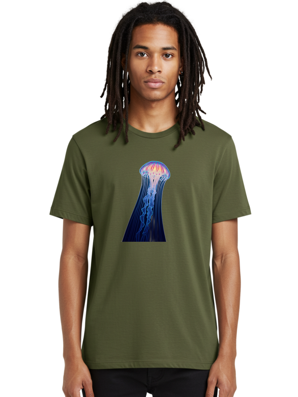 Jellyfish-Illustration Men'S Graphic Tee, 100% Cotton, Comfortable Casual Summer Wear, Machine Washable, Vintage Camera, Old Camera, Antique Camera, Black Camera, Classic Photography, Photography Equipment, Nostalgic Device, Film Camera, Baj524