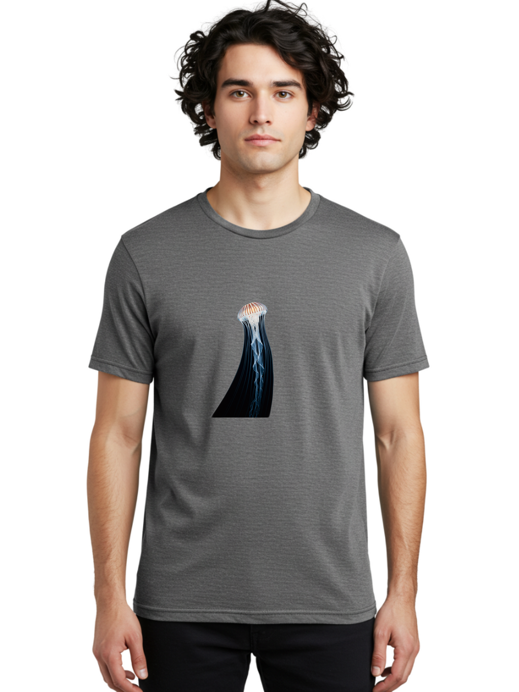 Jellyfish-Tentacle Men'S Graphic Tee, 100% Cotton, Comfortable Casual Summer Wear, Machine Washable, Vintage Camera, Old Camera, Antique Camera, Black Camera, Classic Photography, Photography Equipment, Nostalgic Device, Film Camera, Baj526