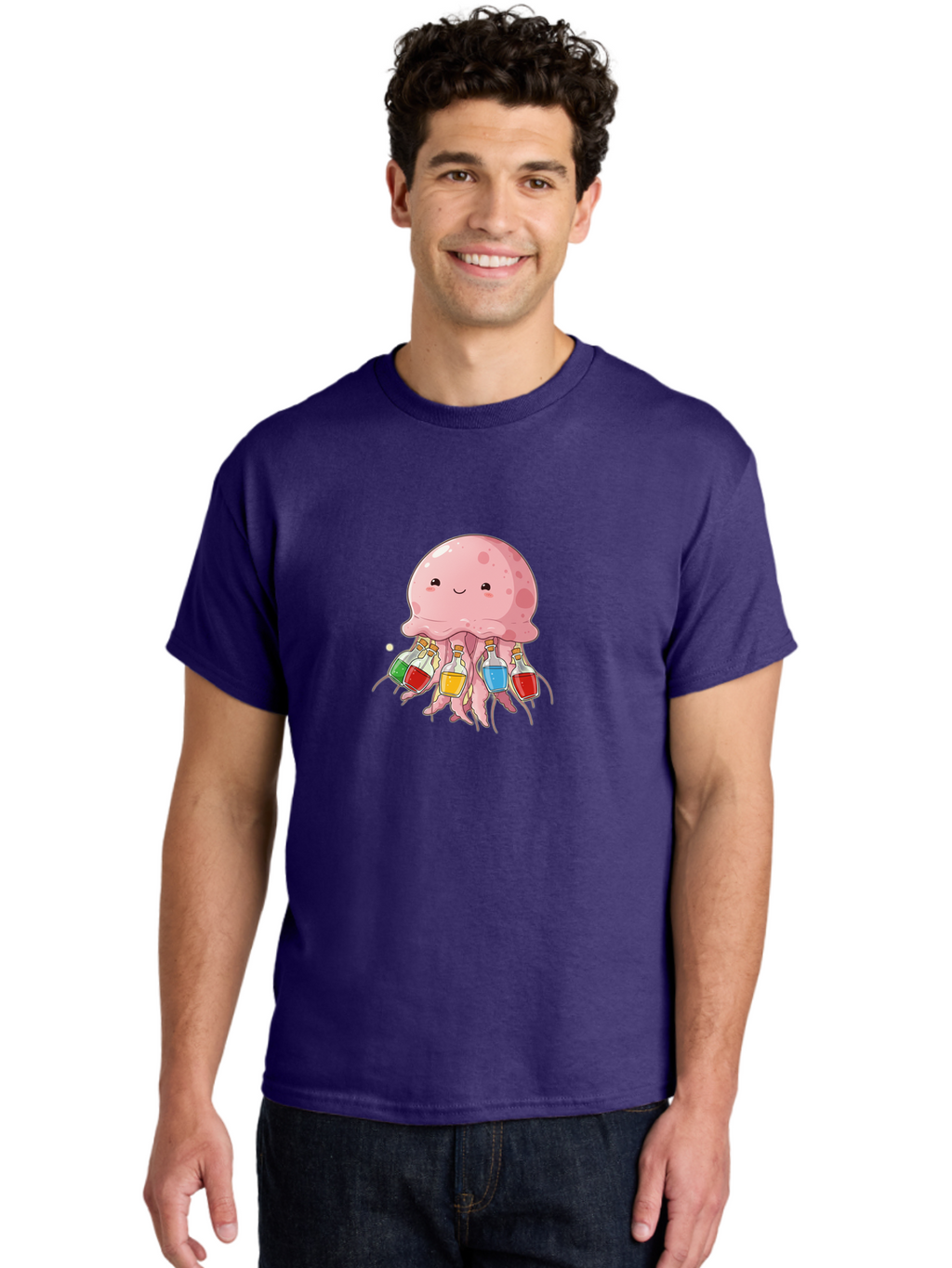 Jellyfish-With-Potion-Bottles Men'S Graphic Tee, 100% Cotton, Comfortable Casual Summer Wear, Machine Washable, Vintage Camera, Old Camera, Antique Camera, Black Camera, Classic Photography, Photography Equipment, Nostalgic Device, Baj528