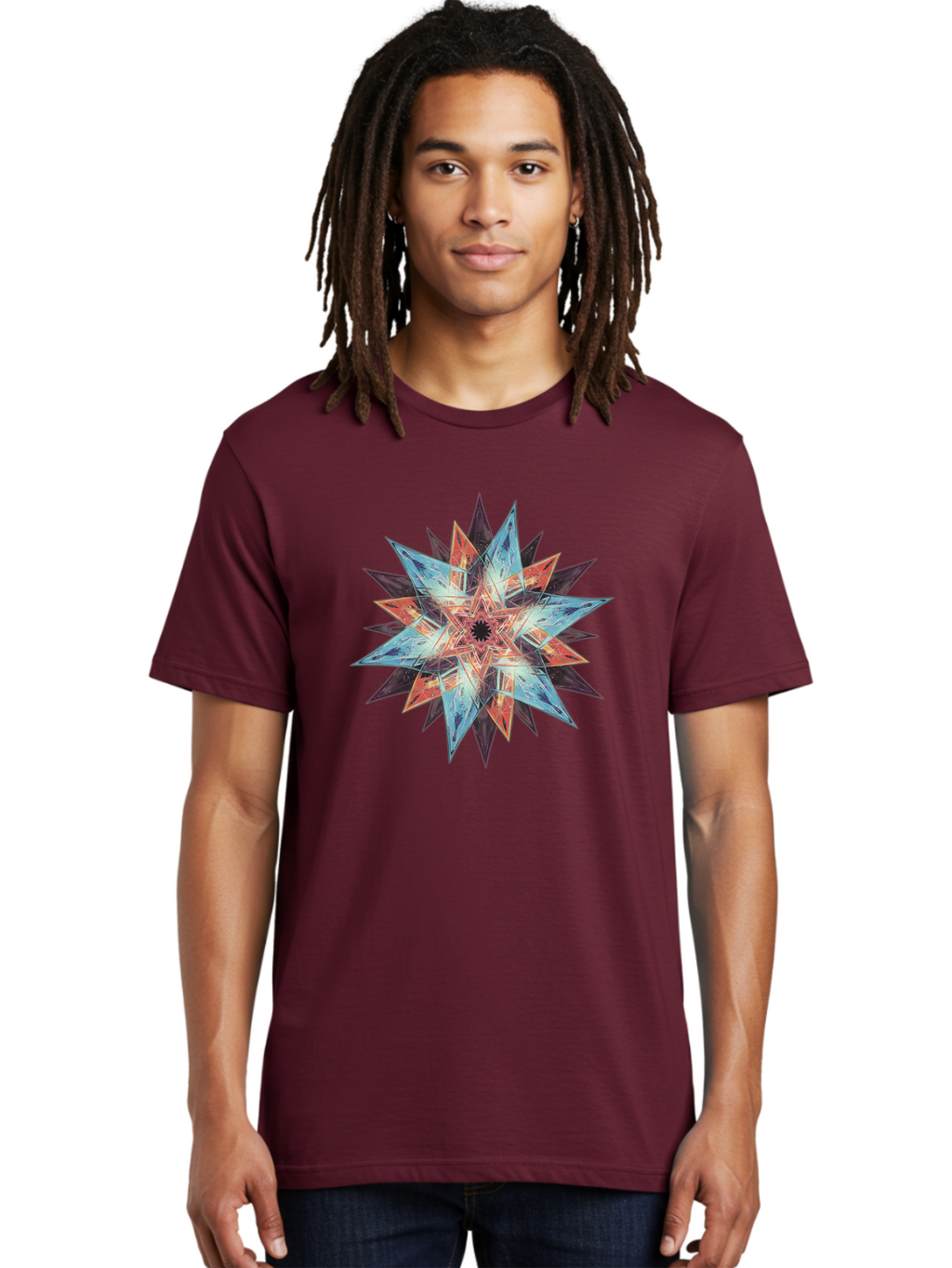 Kaleidoscope-Star Men'S Graphic Tee, 100% Cotton, Comfortable Casual Summer Wear, Machine Washable, Vintage Camera, Old Camera, Antique Camera, Black Camera, Classic Photography, Photography Equipment, Nostalgic Device, Film Camera, Camera Art Baj530