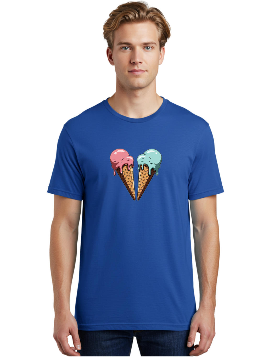 Kissing-Ice-Cream-Cones Men'S Graphic Tee, 100% Cotton, Comfortable Casual Summer Wear, Machine Washable, Vintage Camera, Old Camera, Antique Camera, Black Camera, Classic Photography, Photography Equipment, Nostalgic Device, Film Camera, Baj533