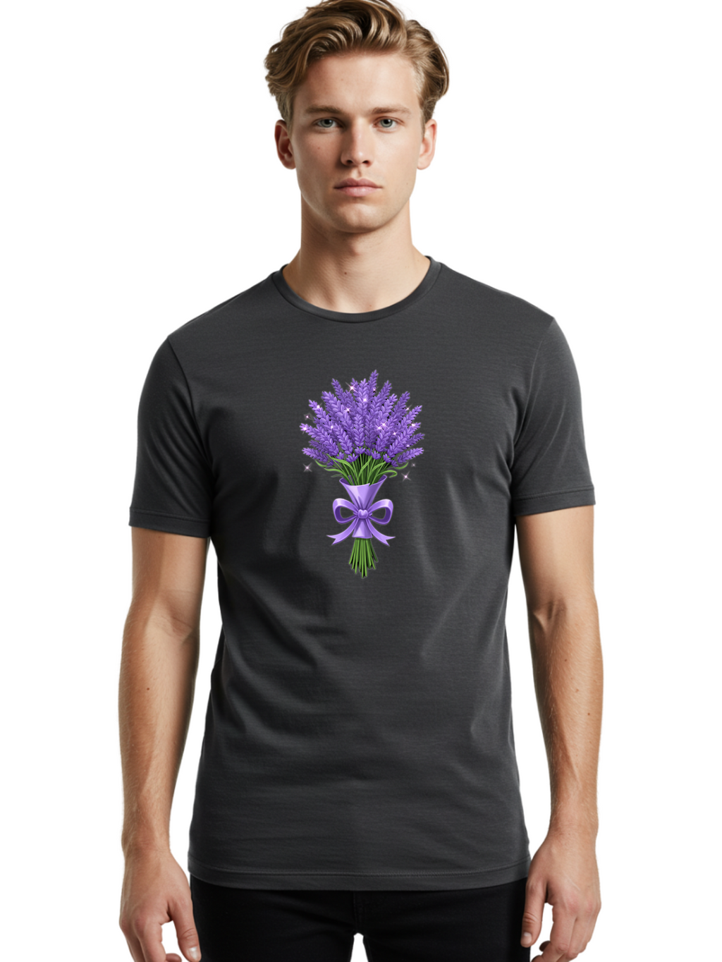 Lavender-Bouquet-1 Men'S Graphic Tee, 100% Cotton, Comfortable Casual Summer Wear, Machine Washable, Vintage Camera, Old Camera, Antique Camera, Black Camera, Classic Photography, Photography Equipment, Nostalgic Device, Film Camera, Baj534