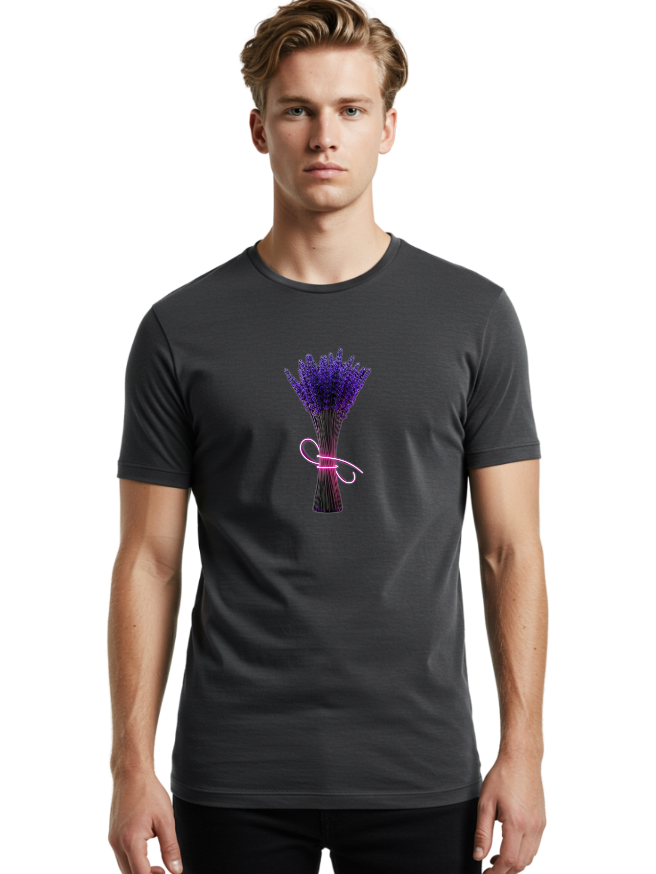 Lavender-Bouquet-15 Men'S Graphic Tee, 100% Cotton, Comfortable Casual Summer Wear, Machine Washable, Vintage Camera, Old Camera, Antique Camera, Black Camera, Classic Photography, Photography Equipment, Nostalgic Device, Film Camera, Baj540