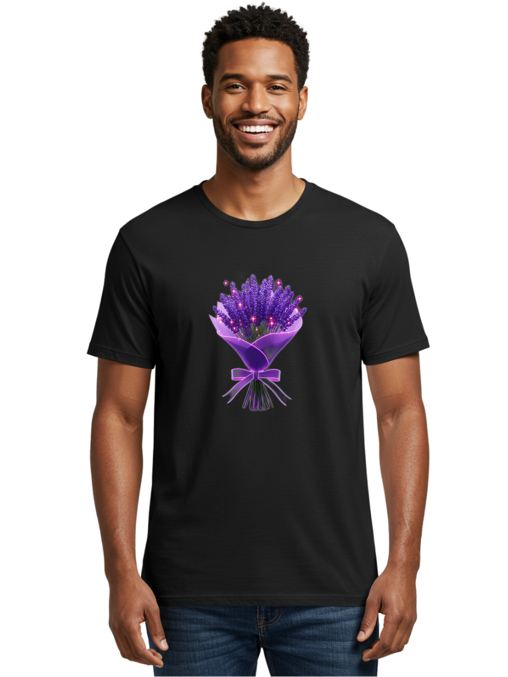 Lavender-Bouquet-3 Men'S Graphic Tee, 100% Cotton, Comfortable Casual Summer Wear, Machine Washable, Vintage Camera, Old Camera, Antique Camera, Black Camera, Classic Photography, Photography Equipment, Nostalgic Device, Film Camera, Baj551