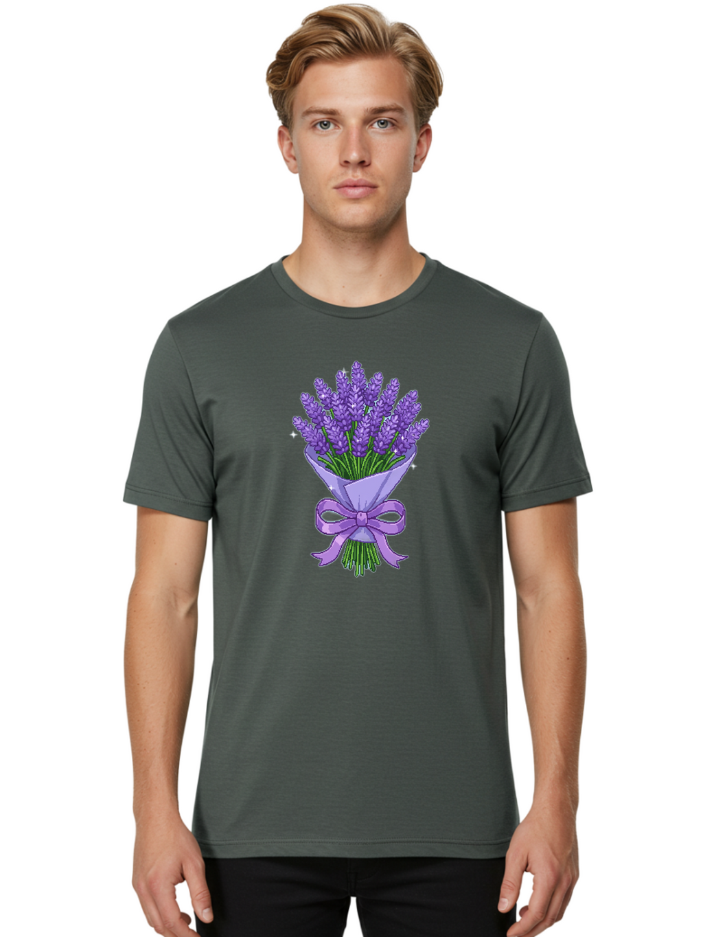 Lavender-Bouquet-5 Men'S Graphic Tee, 100% Cotton, Comfortable Casual Summer Wear, Machine Washable, Vintage Camera, Old Camera, Antique Camera, Black Camera, Classic Photography, Photography Equipment, Nostalgic Device, Film Camera, Baj553