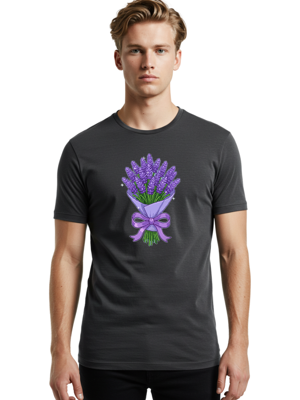 Lavender-Bouquet-5 Men'S Graphic Tee, 100% Cotton, Comfortable Casual Summer Wear, Machine Washable, Vintage Camera, Old Camera, Antique Camera, Black Camera, Classic Photography, Photography Equipment, Nostalgic Device, Film Camera, Baj553