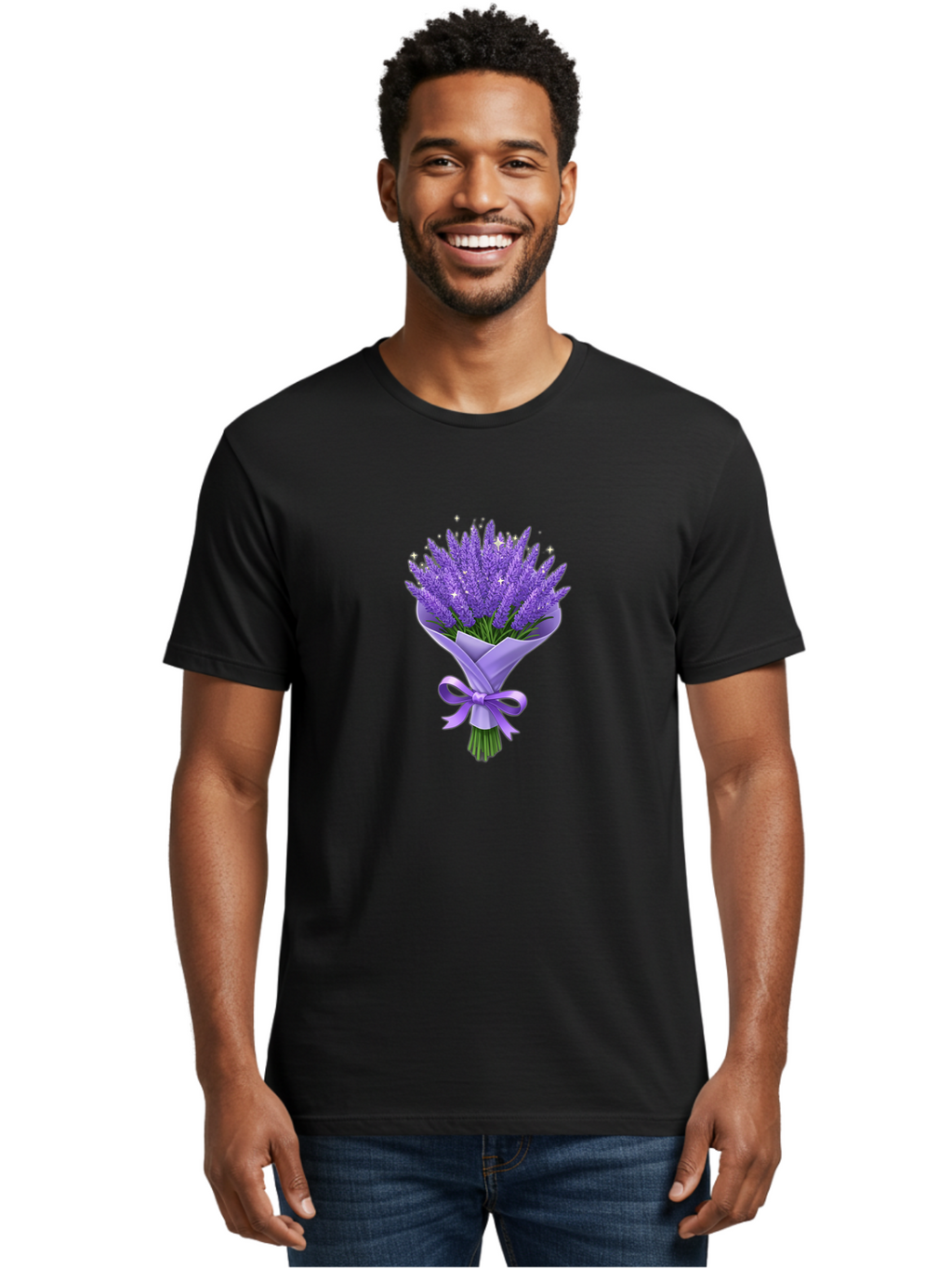 Lavender-Bouquet-7 Men'S Graphic Tee, 100% Cotton, Comfortable Casual Summer Wear, Machine Washable, Vintage Camera, Old Camera, Antique Camera, Black Camera, Classic Photography, Photography Equipment, Nostalgic Device, Film Camera, Baj555