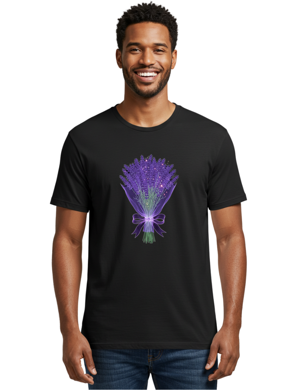 Lavender-Bouquet-8 Men'S Graphic Tee, 100% Cotton, Comfortable Casual Summer Wear, Machine Washable, Vintage Camera, Old Camera, Antique Camera, Black Camera, Classic Photography, Photography Equipment, Nostalgic Device, Film Camera, Baj556