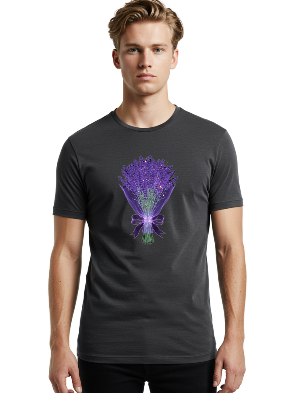 Lavender-Bouquet-8 Men'S Graphic Tee, 100% Cotton, Comfortable Casual Summer Wear, Machine Washable, Vintage Camera, Old Camera, Antique Camera, Black Camera, Classic Photography, Photography Equipment, Nostalgic Device, Film Camera, Baj556