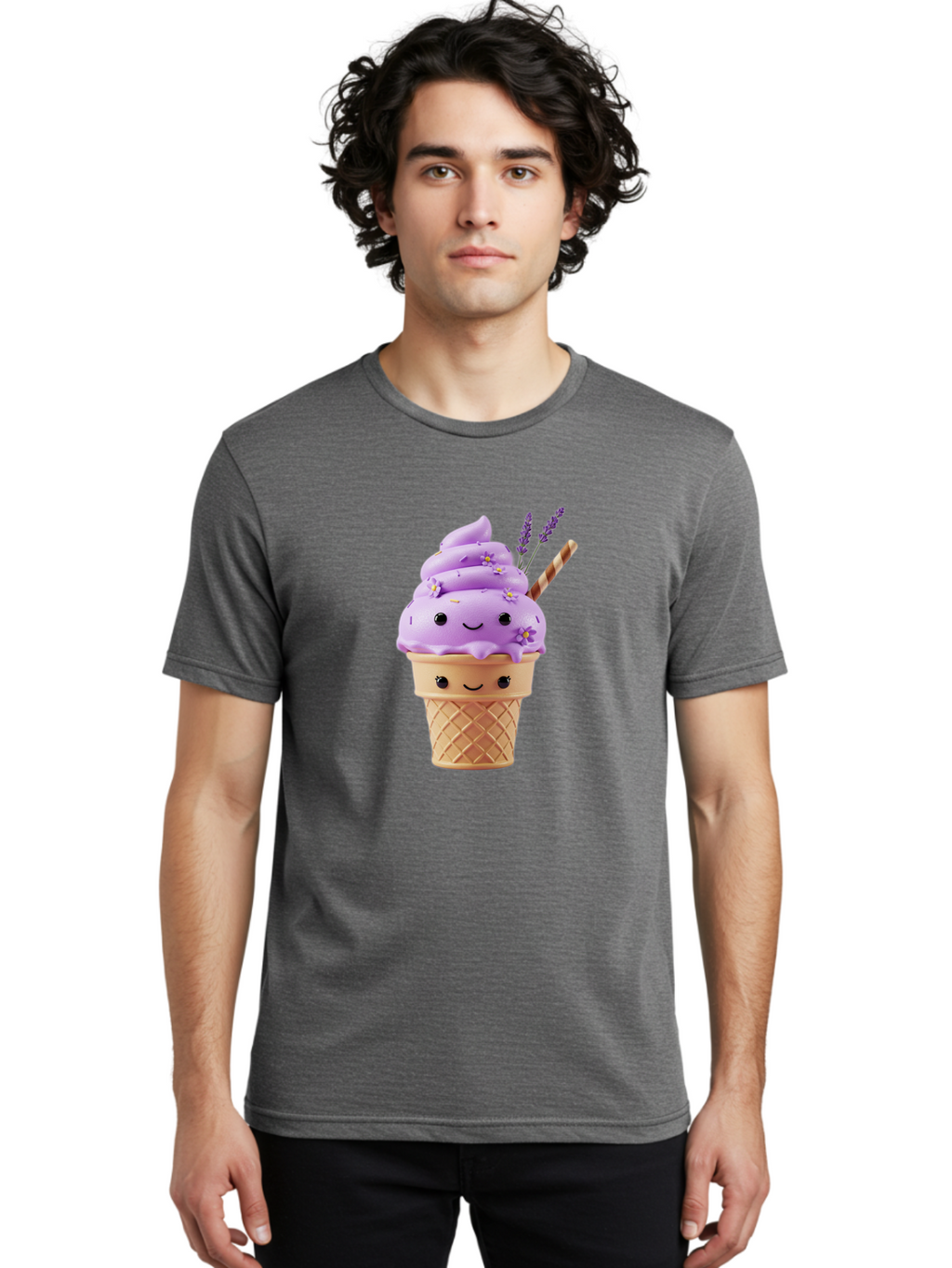 Lavender-Ice-Cream Men'S Graphic Tee, 100% Cotton, Comfortable Casual Summer Wear, Machine Washable, Vintage Camera, Old Camera, Antique Camera, Black Camera, Classic Photography, Photography Equipment, Nostalgic Device, Film Camera, Baj561