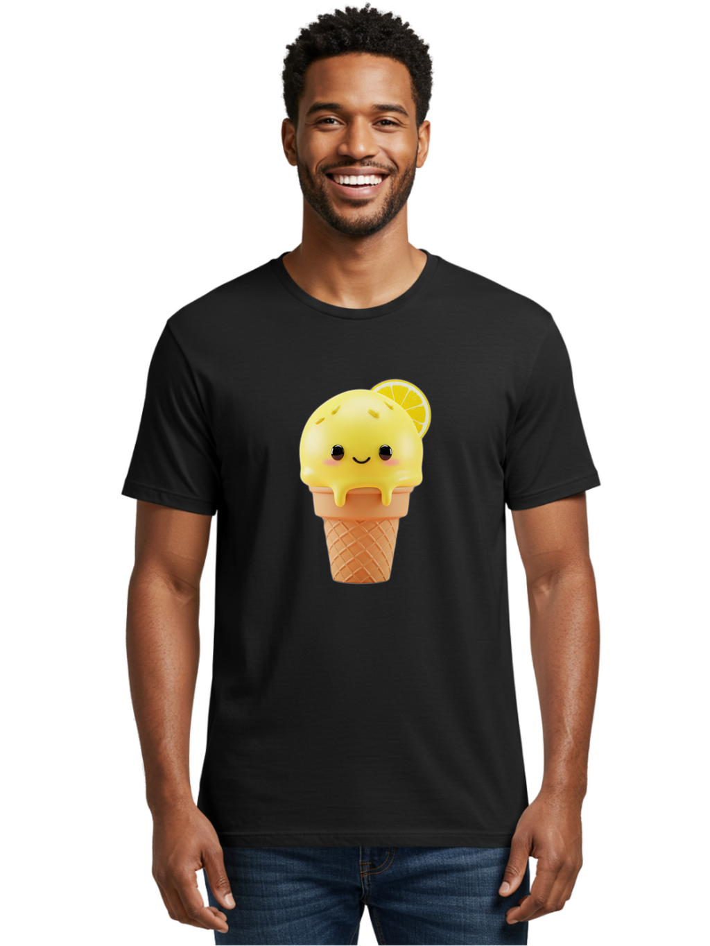 Lemon-Ice-Cream-Cone Men'S Graphic Tee, 100% Cotton, Comfortable Casual Summer Wear, Machine Washable, Vintage Camera, Old Camera, Antique Camera, Black Camera, Classic Photography, Photography Equipment, Nostalgic Device, Film Camera, Baj564