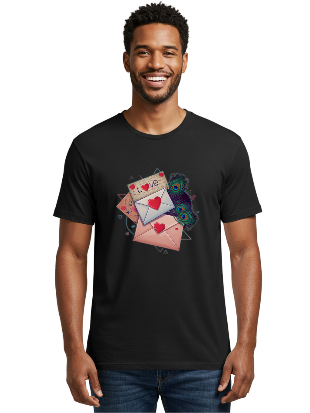 Love-Letters-1 Men'S Graphic Tee, 100% Cotton, Comfortable Casual Summer Wear, Machine Washable, Vintage Camera, Old Camera, Antique Camera, Black Camera, Classic Photography, Photography Equipment, Nostalgic Device, Film Camera, Camera Art Baj568