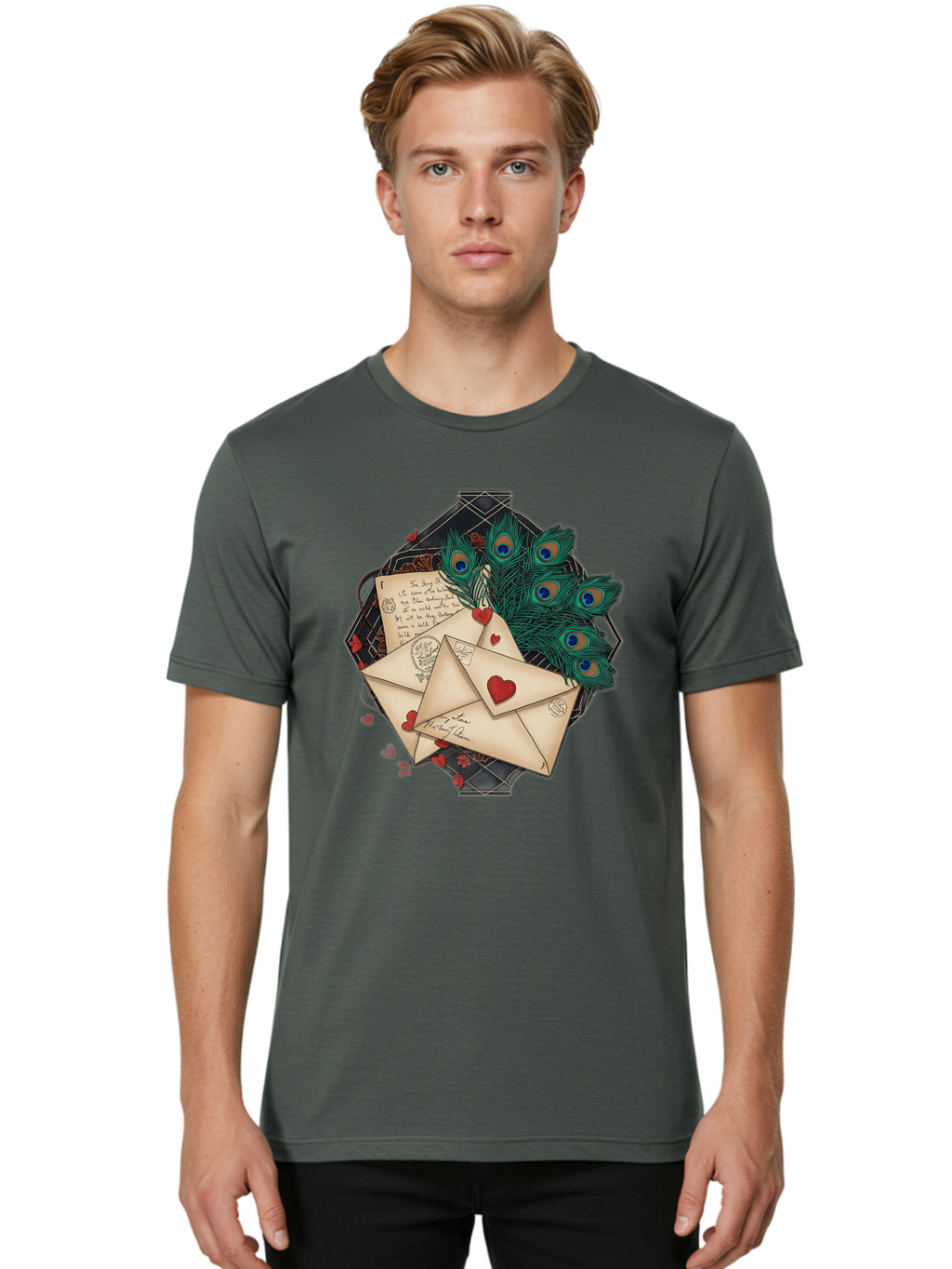 Love-Letters-2 Men'S Graphic Tee, 100% Cotton, Comfortable Casual Summer Wear, Machine Washable, Vintage Camera, Old Camera, Antique Camera, Black Camera, Classic Photography, Photography Equipment, Nostalgic Device, Film Camera, Camera Art Baj569