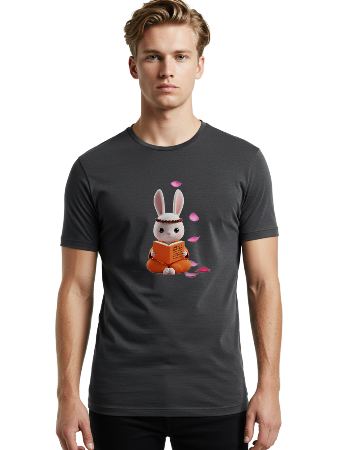 Meditation-Rabbit Men'S Graphic Tee, 100% Cotton, Comfortable Casual Summer Wear, Machine Washable, Vintage Camera, Old Camera, Antique Camera, Black Camera, Classic Photography, Photography Equipment, Nostalgic Device, Film Camera, Camera Art Baj573