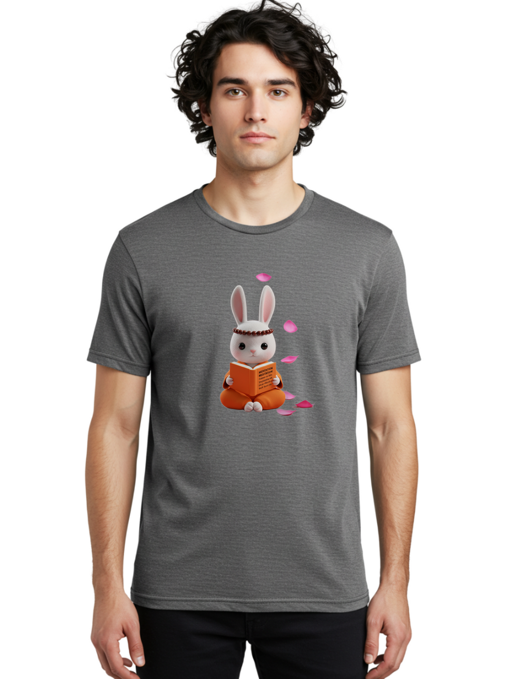 Meditation-Rabbit Men'S Graphic Tee, 100% Cotton, Comfortable Casual Summer Wear, Machine Washable, Vintage Camera, Old Camera, Antique Camera, Black Camera, Classic Photography, Photography Equipment, Nostalgic Device, Film Camera, Camera Art Baj573