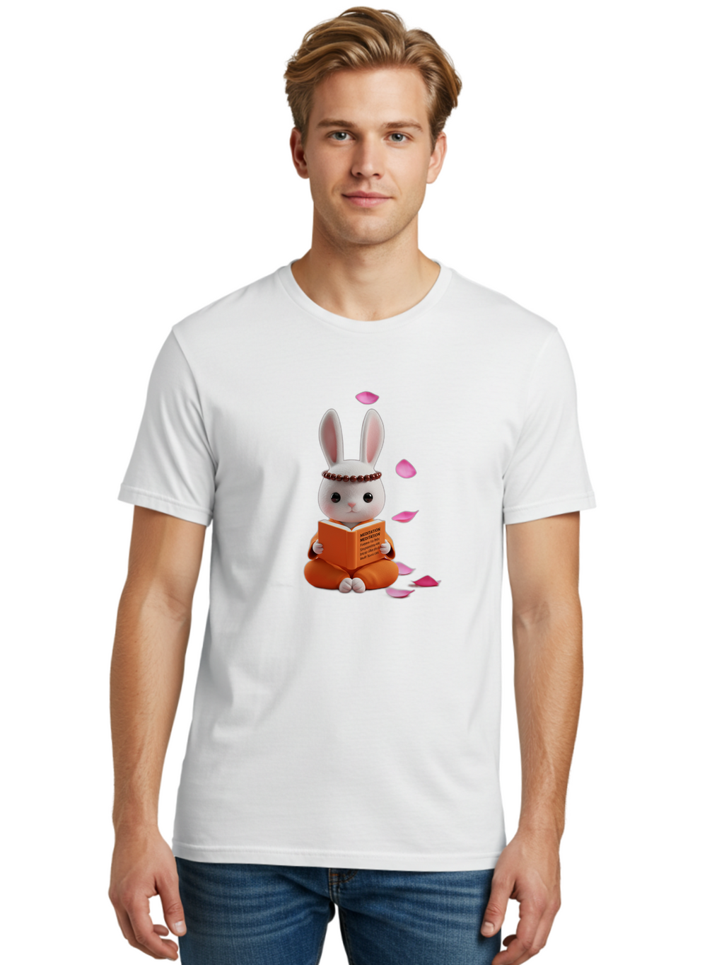 Meditation-Rabbit Men'S Graphic Tee, 100% Cotton, Comfortable Casual Summer Wear, Machine Washable, Vintage Camera, Old Camera, Antique Camera, Black Camera, Classic Photography, Photography Equipment, Nostalgic Device, Film Camera, Camera Art Baj573