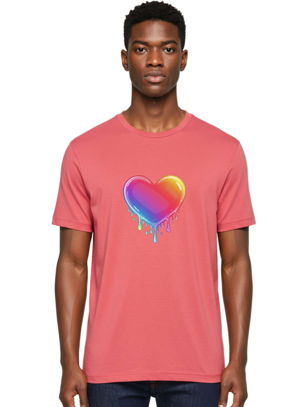 Melting-Heart-1 Men'S Graphic Tee, 100% Cotton, Comfortable Casual Summer Wear, Machine Washable, Vintage Camera, Old Camera, Antique Camera, Black Camera, Classic Photography, Photography Equipment, Nostalgic Device, Film Camera, Camera Art Baj574